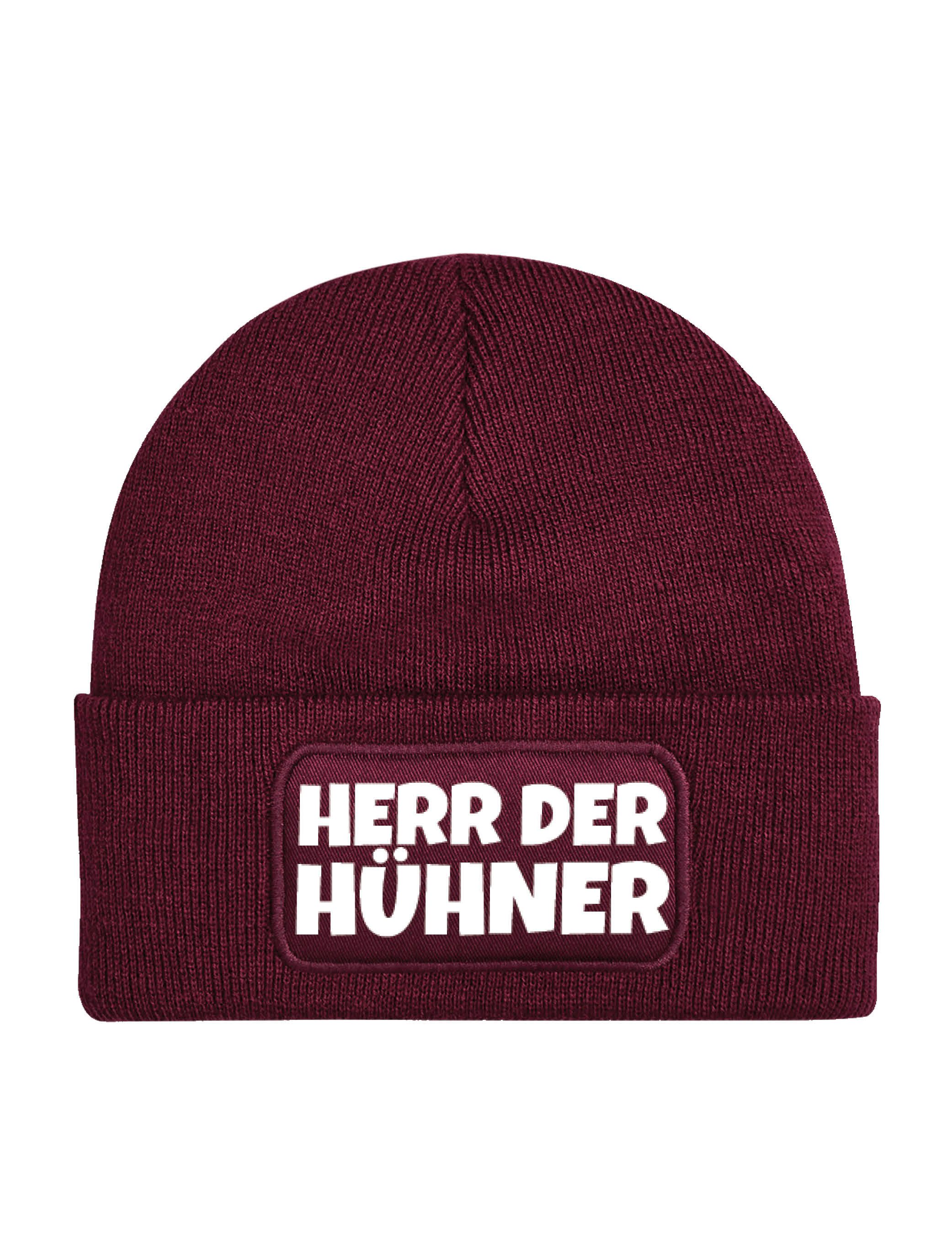 Beanie Herren & Damen unisex Mütze Beanie "Herr Der Hühner" Print Statement
