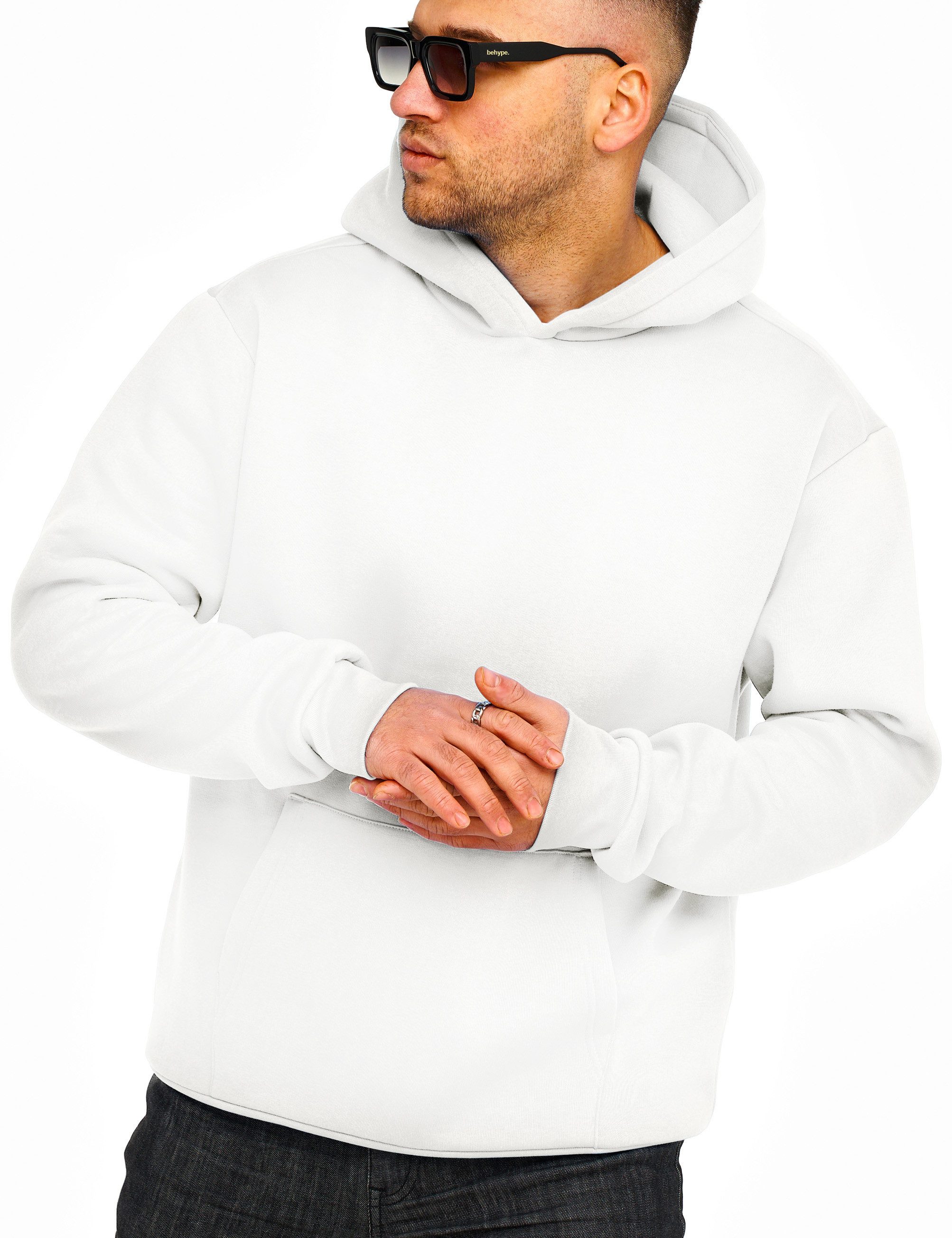 DAILY COTTON Hoodie im Oversize Schnitt Unifarben - Kapuzenpullover Loose-F günstig online kaufen