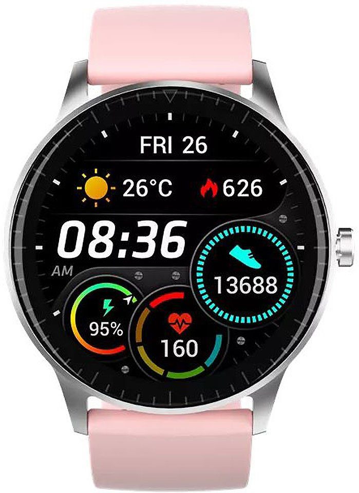 Zoll) hellrosa (1,28 Denver SW-173 Smartwatch