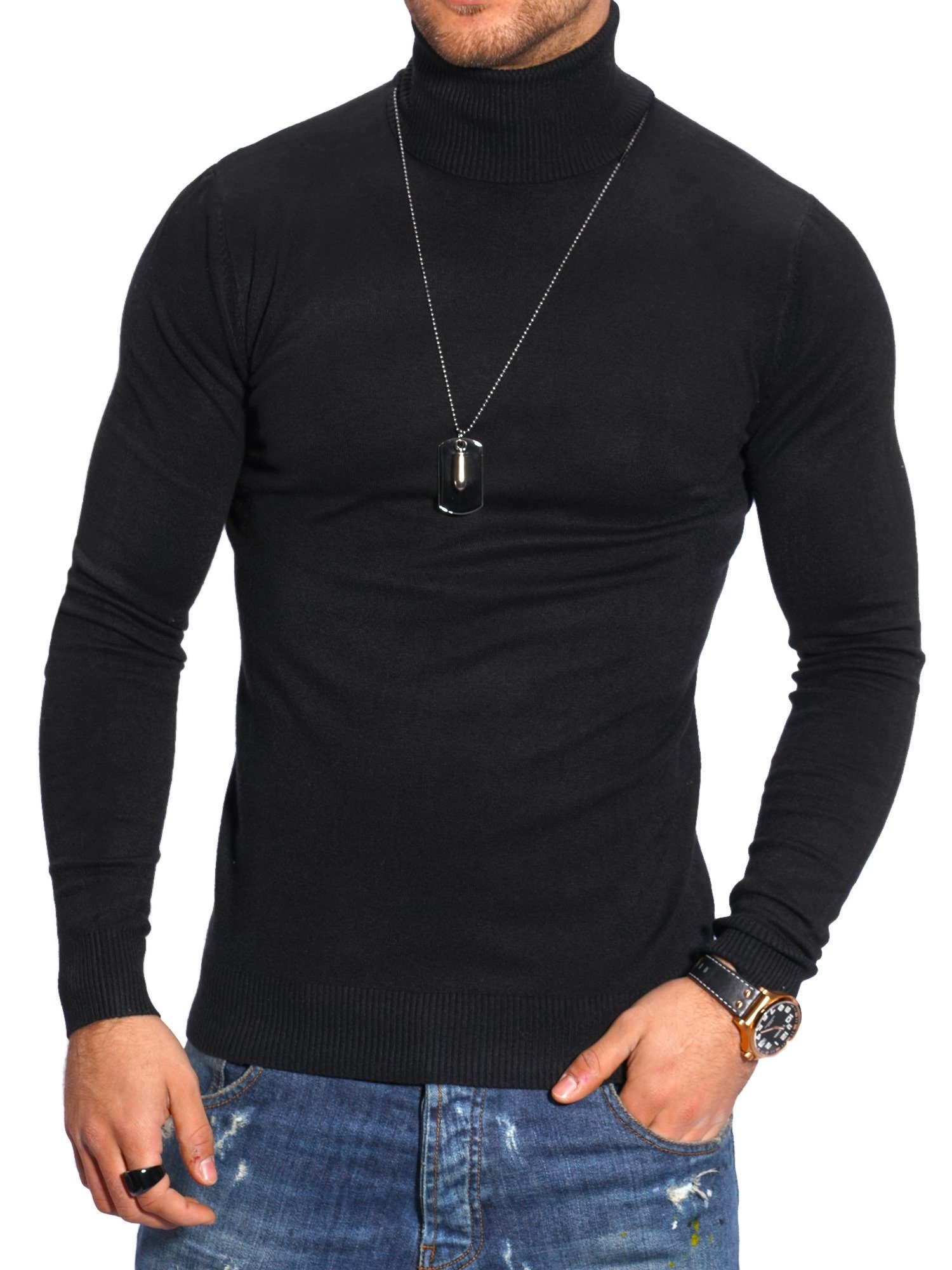 COOFANDY Herren Rollkragenpullover Leicht Rollkragenshirt Rolli
