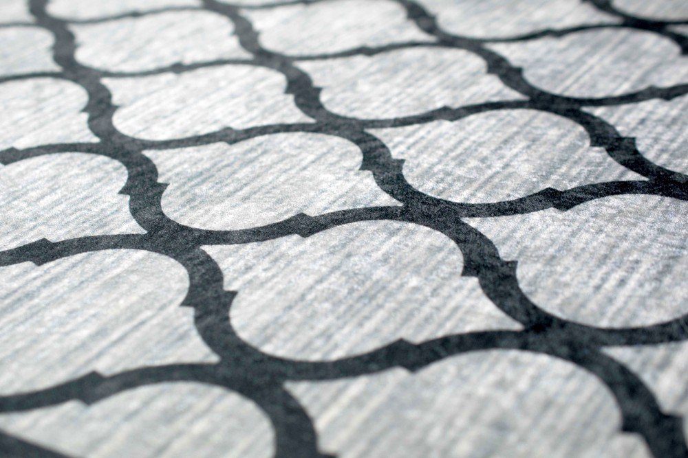 Carpetia Teppich Teppich Wohnzimmerteppich marokkanisches Muster waschbar schwarz grau, rechteckig, Höhe: 8 mm