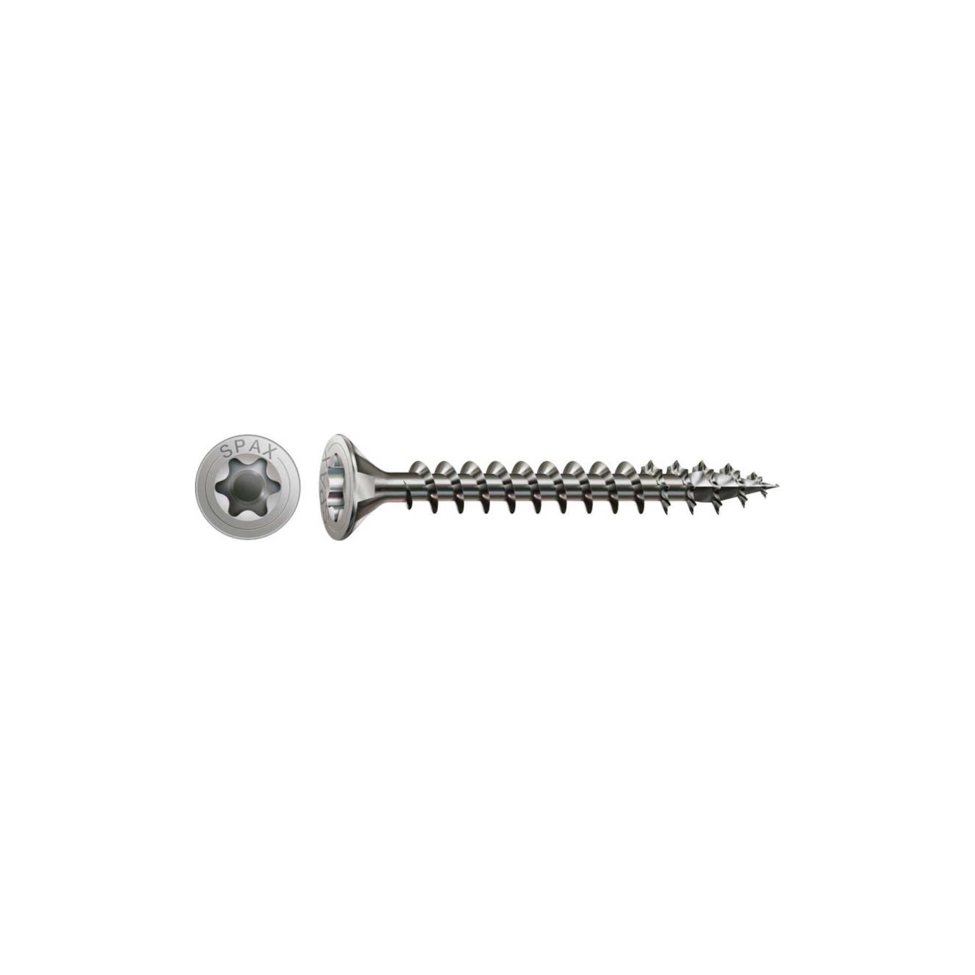 SPAX Holzbauschraube Spax Edelstahl 6 x 60 mm Senkkopf T-STAR plus Vollgewinde 4CUT Edelsta