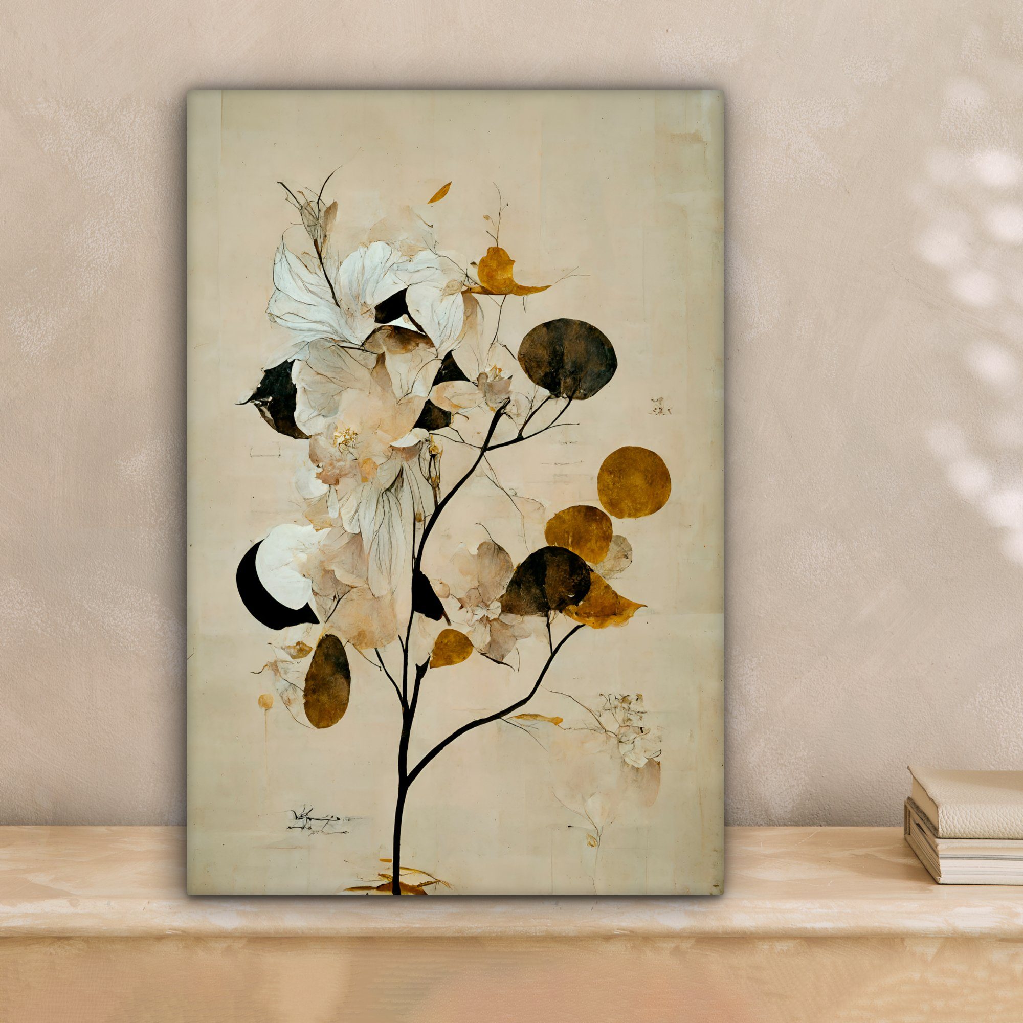 OneMillionCanvasses® Leinwandbild Blumen - Blätter - Baum - Pastell, Fotodr günstig online kaufen