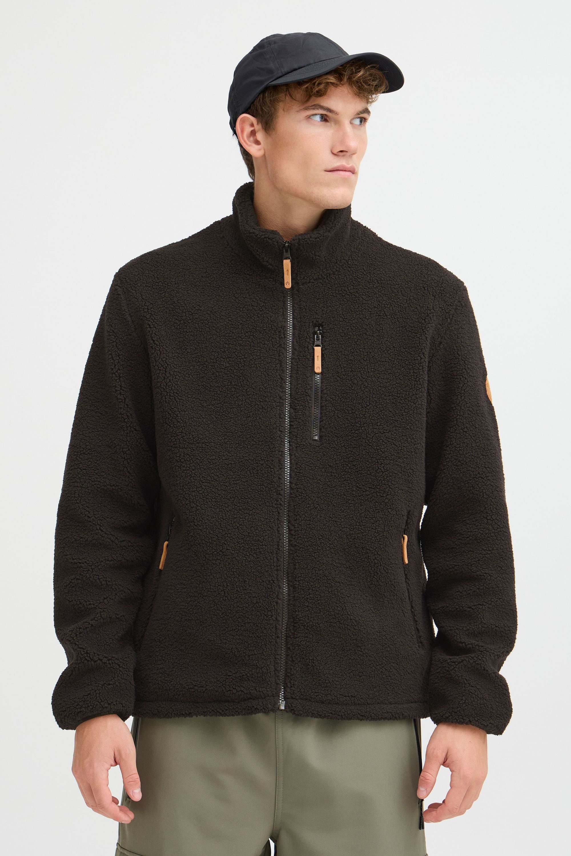 North Bend Fellimitatjacke NBSam M Moderne Fleecejacke mit Reißverschlussta günstig online kaufen