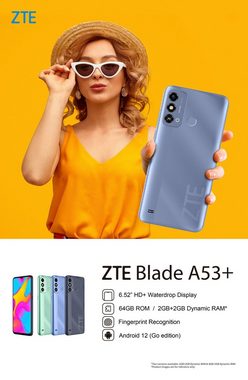 ZTE Blade A53+ Smartphone (16,56 cm/6,52 Zoll, 64 GB Speicherplatz, 13 MP Kamera)