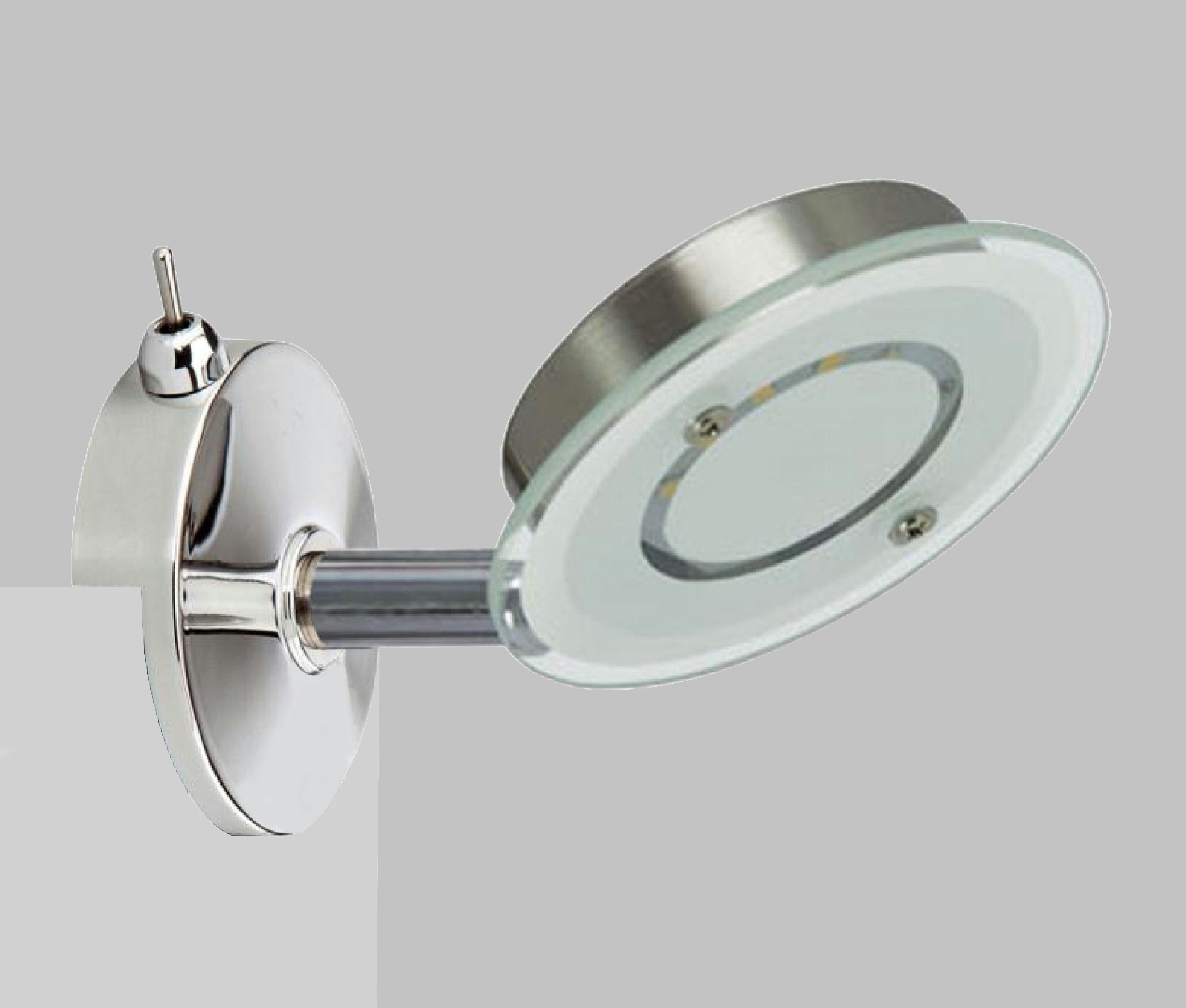 TRANGO LED Spiegelleuchte, LED fest integriert, warmweiß, 2251 Modern LED  Spiegelleuchte *EASY* Badleuchte mit schwenkbar Spotkopf - Schminklicht,  Badezimmer - Spiegellampe mit Klemmvorrichtung inkl. ON/OFF Schalter 4,5  Watt 3000K warmweiß