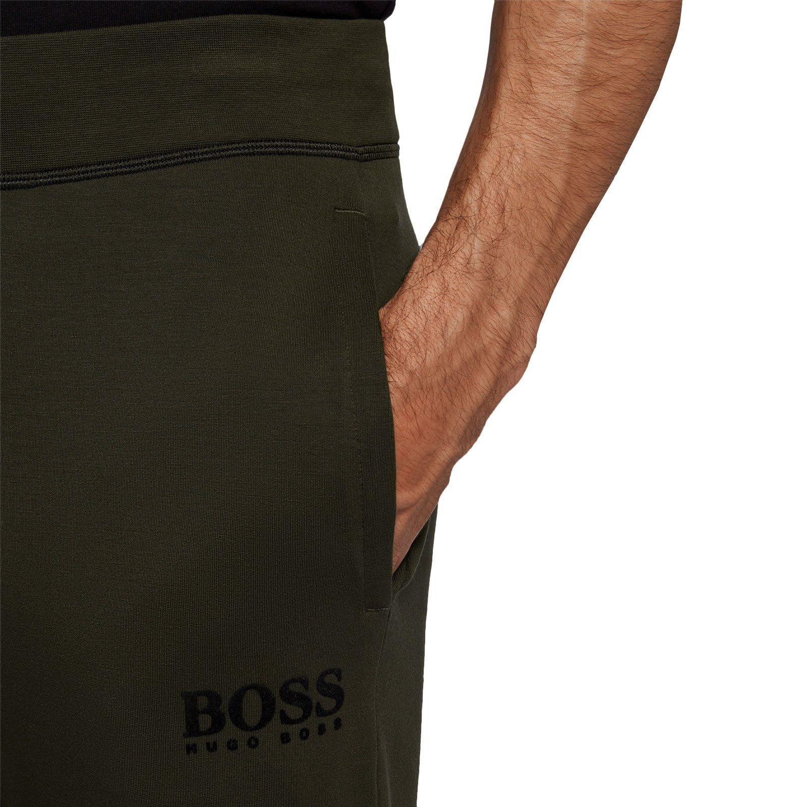 361 green Pants Fashion open Flock-Logo BOSS Jogginghose mit