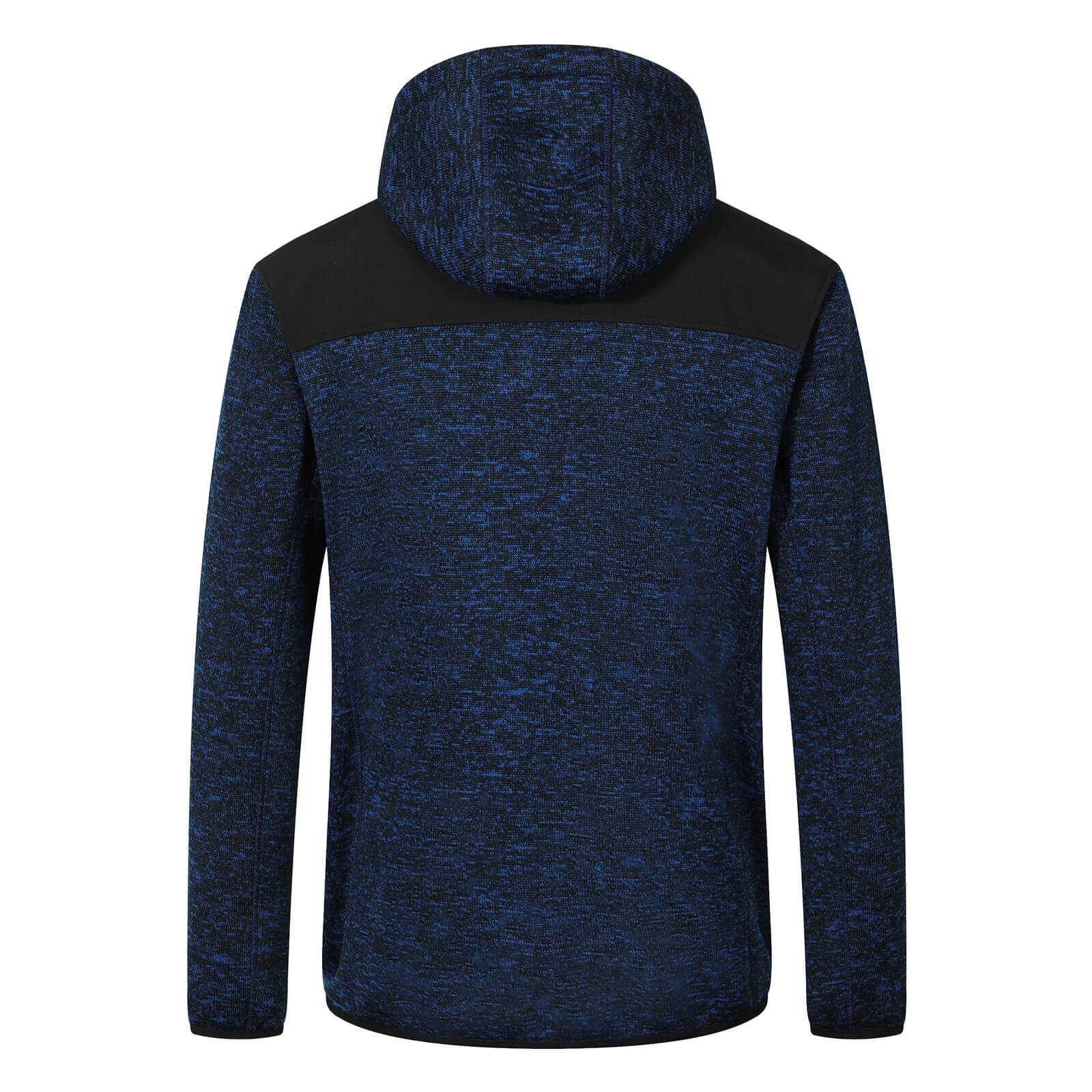 Blue Wave Fleecejacke Ole Herren Fleecejacke Ole mit Kapuze - Jacke in Melange Strickoptik