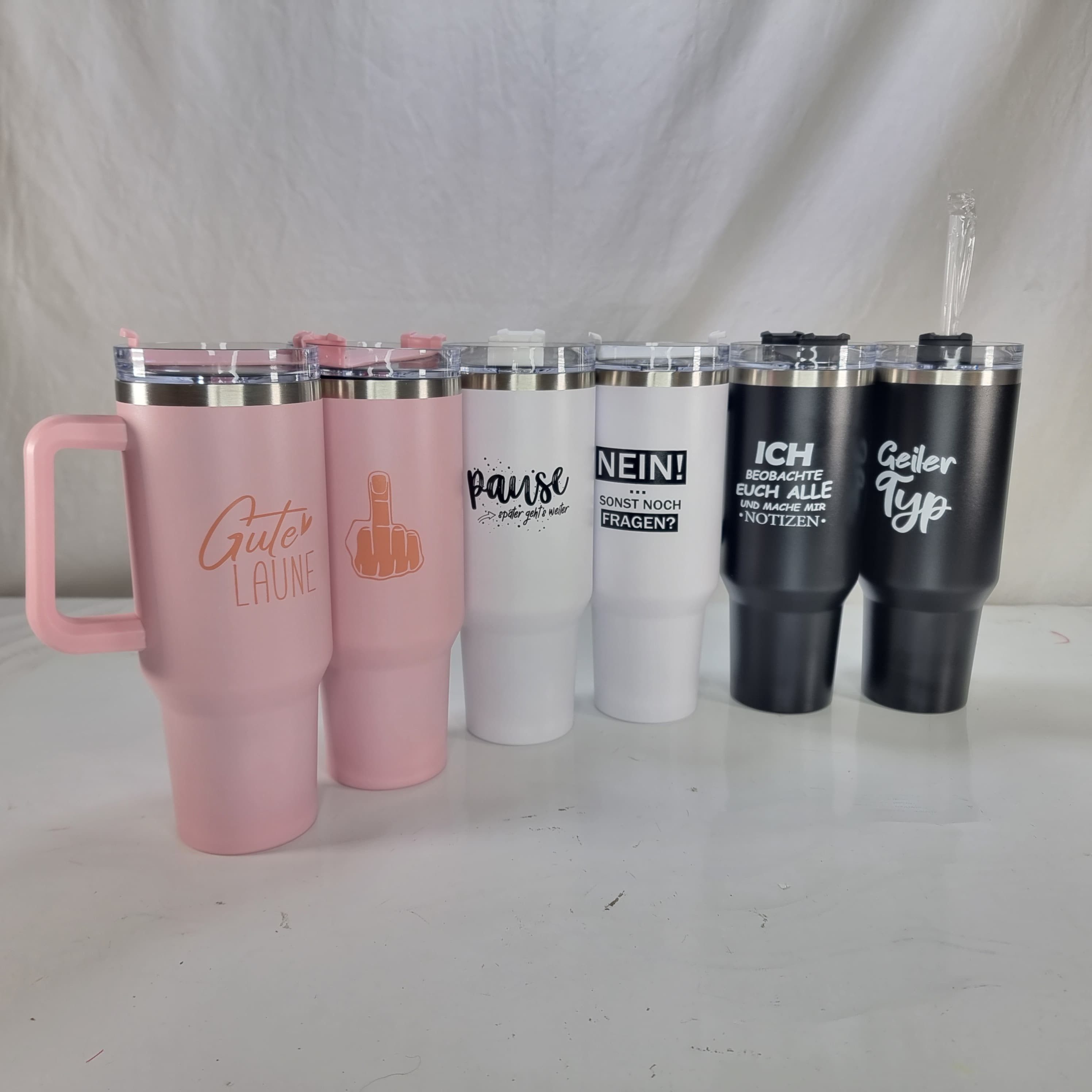 TOPCENT Isolierflasche XXL-Thermobecher, Trinkbecher, Чашки, 1,2 l, versch. Motive