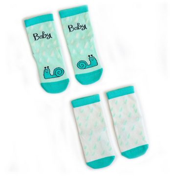 MILK&MOO Socken Milk&Moo Cacha Frog und Baby Sangaloz 2 Paar Baby Socken, 12-24 Monate (1-Paar)