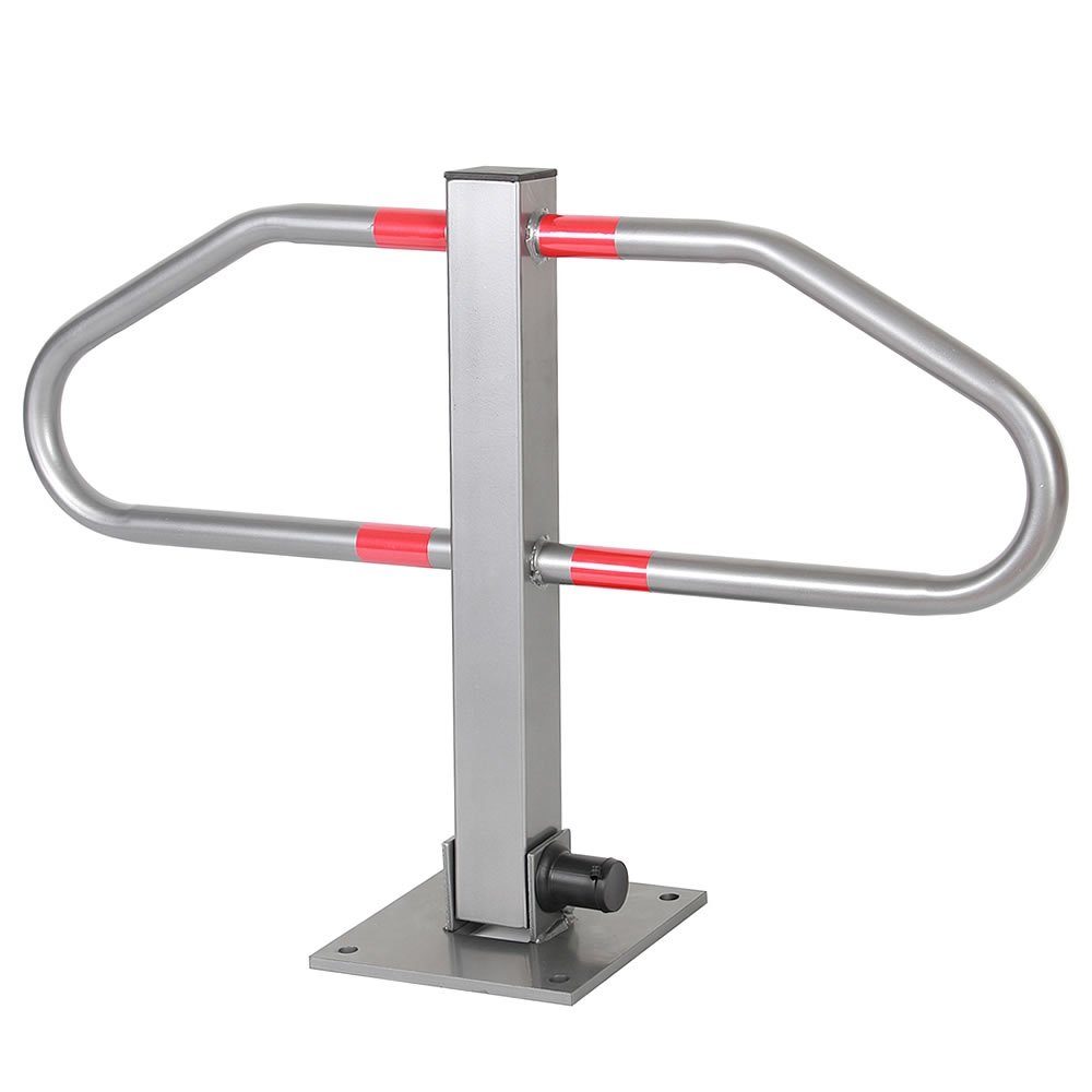 Mucola Ограничительные столбики Parkplatzbügel Parkpfosten Absperrung Abschließbar Grün Silber Poller (Stück, inkl. Schlüssel), Pulverbeschichtet