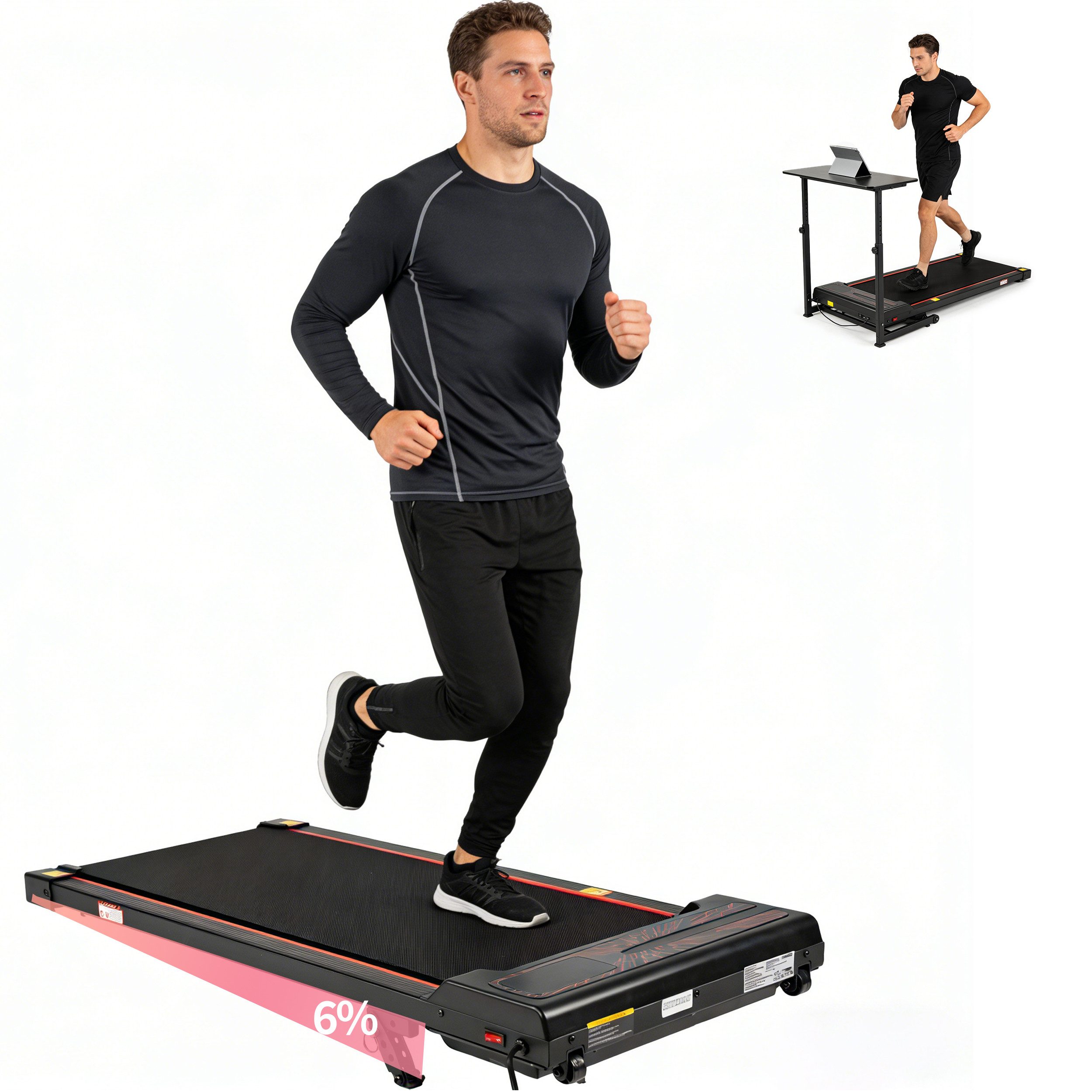 Laufband Walking Pad, Laufband für Zuhause, bis 6 km/h, max. 110kg