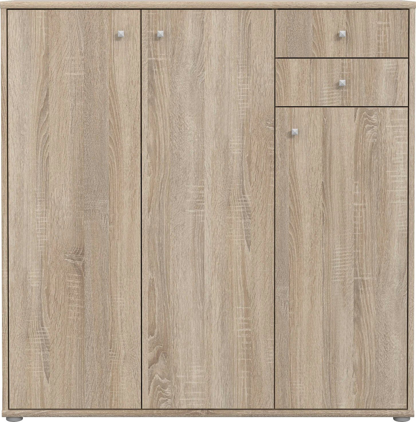 FORTE Kommode Tempra, Kommode, 3 Türen, 2 Schubkästen, viel Stauraum, Breite 108,8 cm