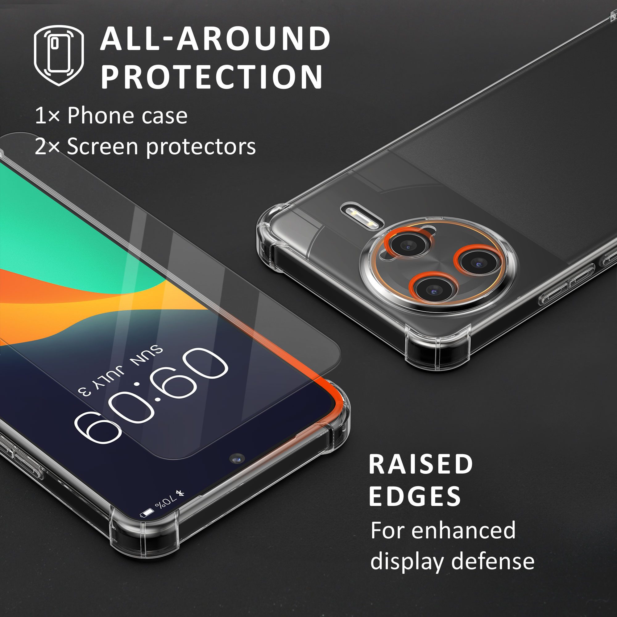 kalibri Smartphone-Hülle Hülle für Xiaomi Poco F7 Ultra Case, Handyhülle mit 2x Glas Schutz Folie - Cover Handyhülle