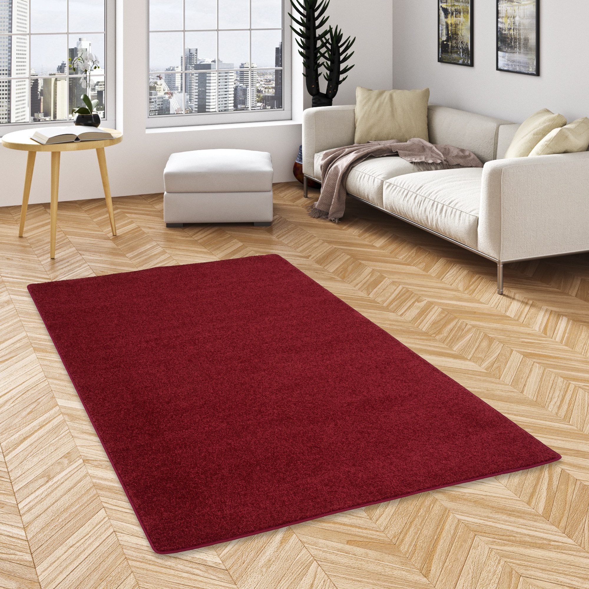 Snapstyle Veloursteppich Hochflor Velours Teppich Mona, Rechteckig, Höhe: 1 günstig online kaufen