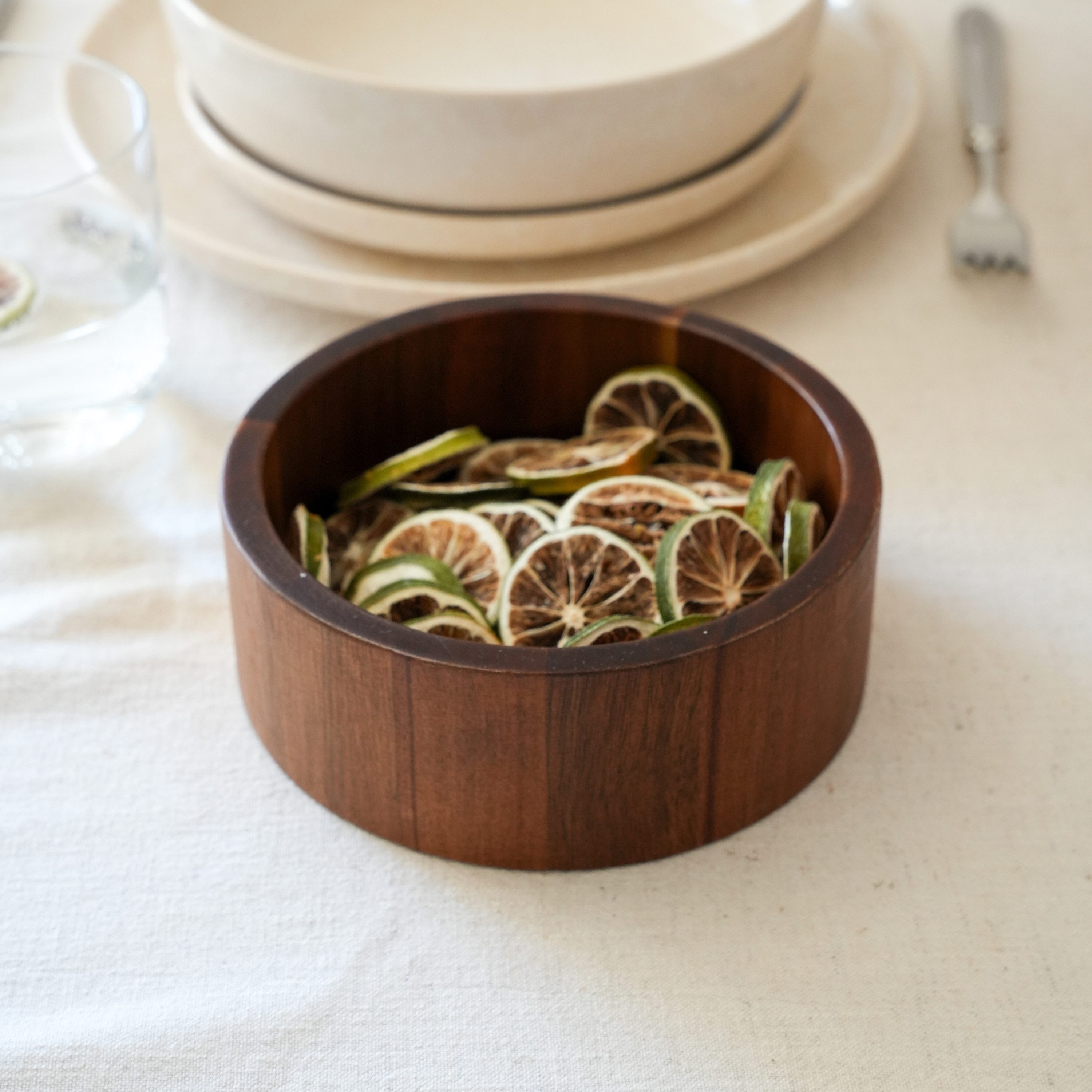 Zoha Dekoschale Akazie Flat Bowl – Dekoschale aus Akazienholz (1 St), hochwertiges Akazienholz
