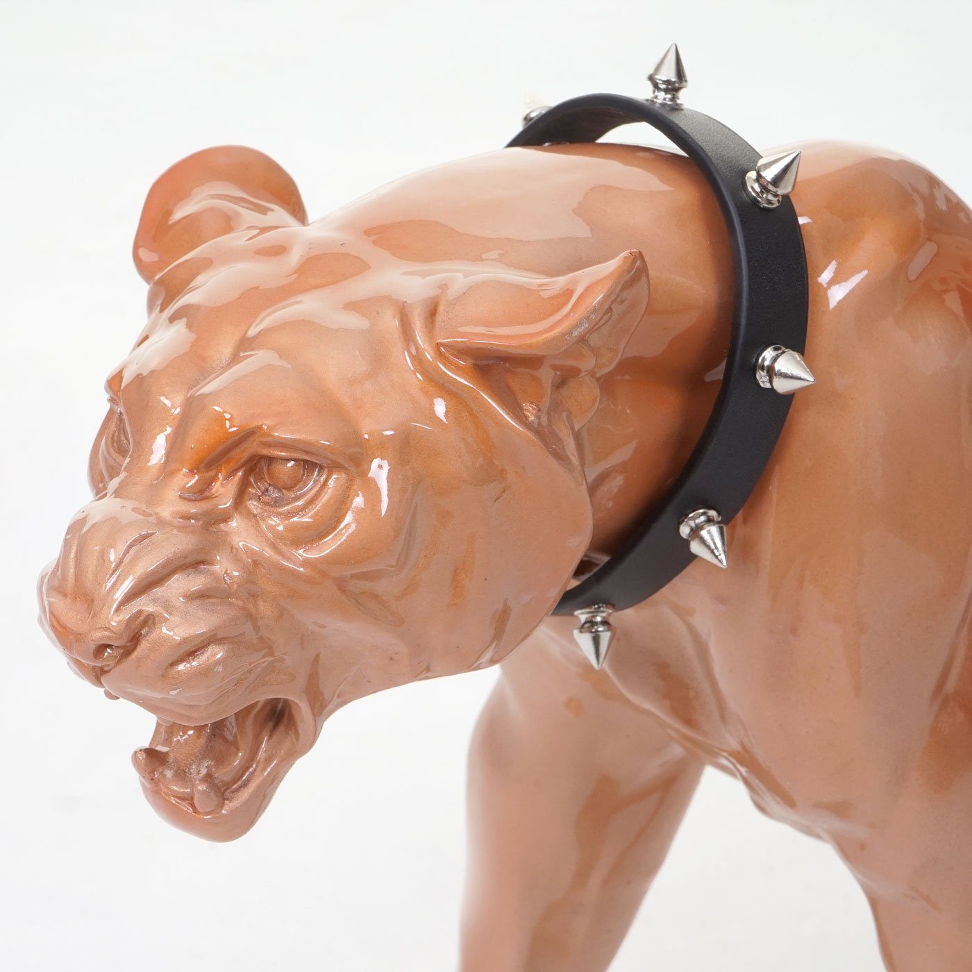 Tierfigur Witterungsbeständig, -10° C, Inkl. Panther, bis Frostbeständig antik Halsband MCW Indoor/Outdoor-geeignet,