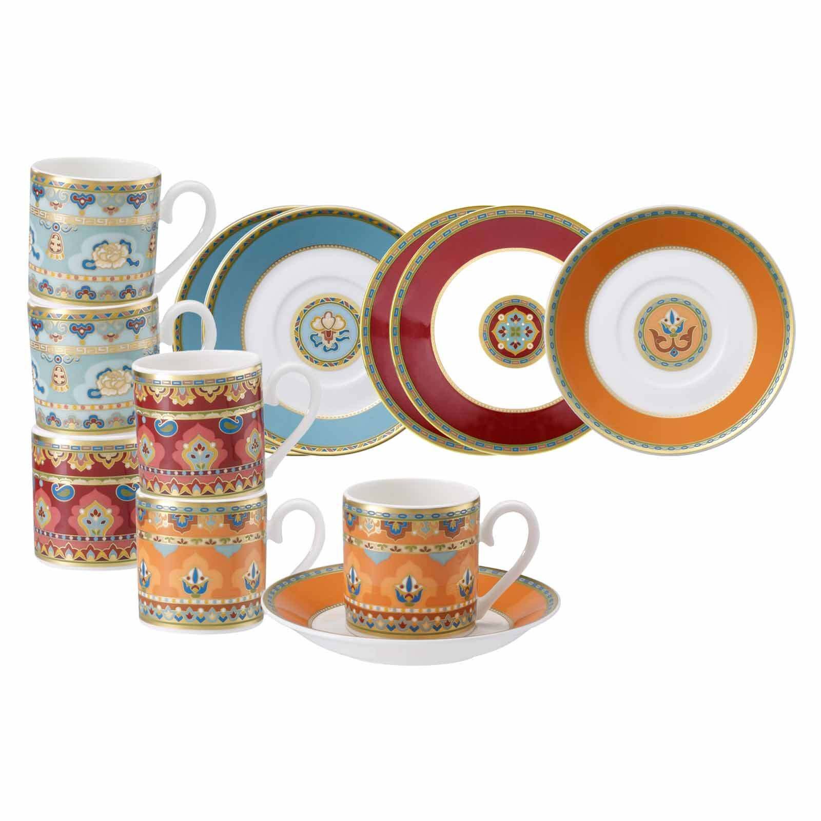 Tasse Samarkand Espressotassen mit Untertassen 50 ml