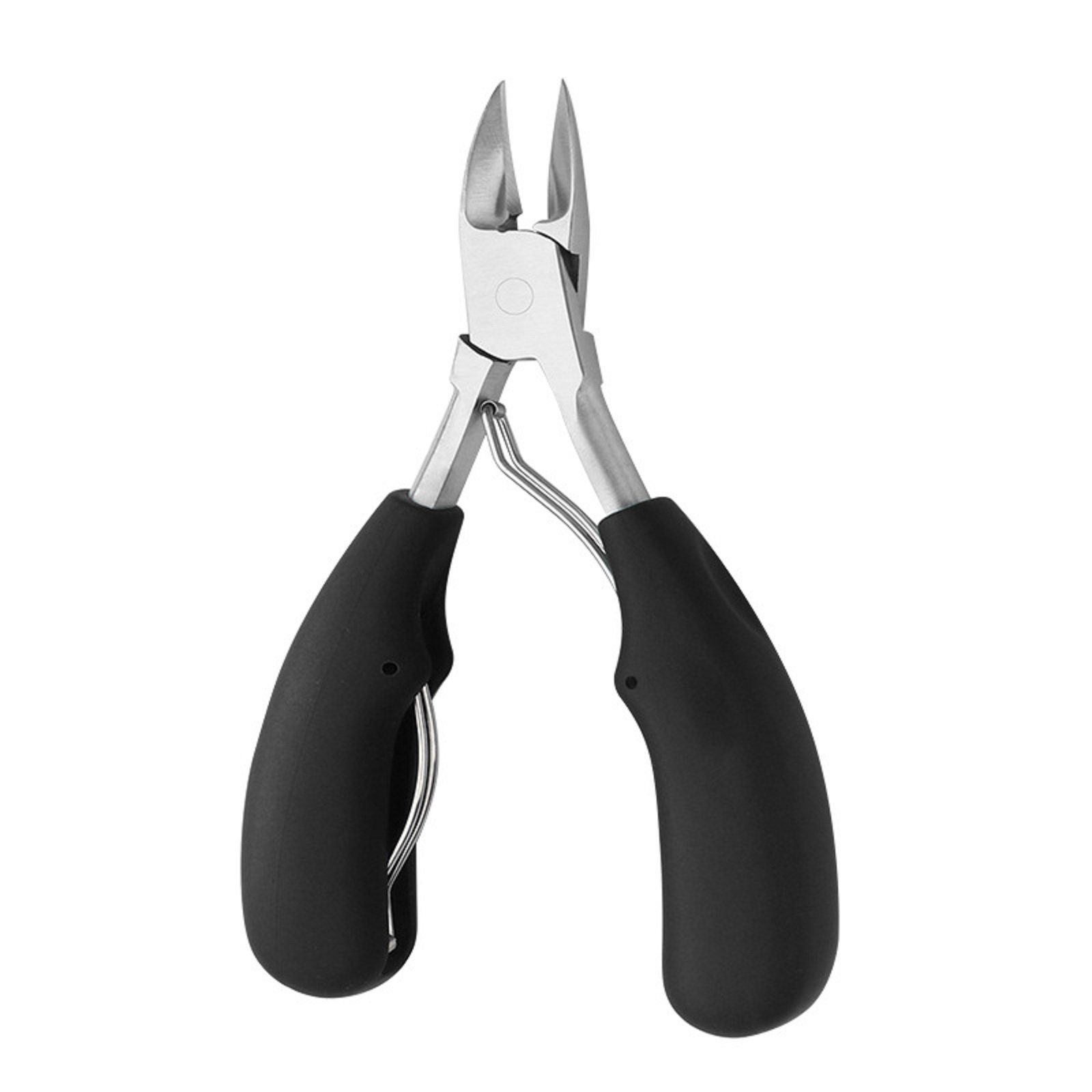 COOL-i ® Fußnagelknipser Profi-Zehennagelknipser für dicke & eingewachsene Nägel, Präzisionszange aus Edelstahl mit rutschfestem Griff in Schwarz,Rot