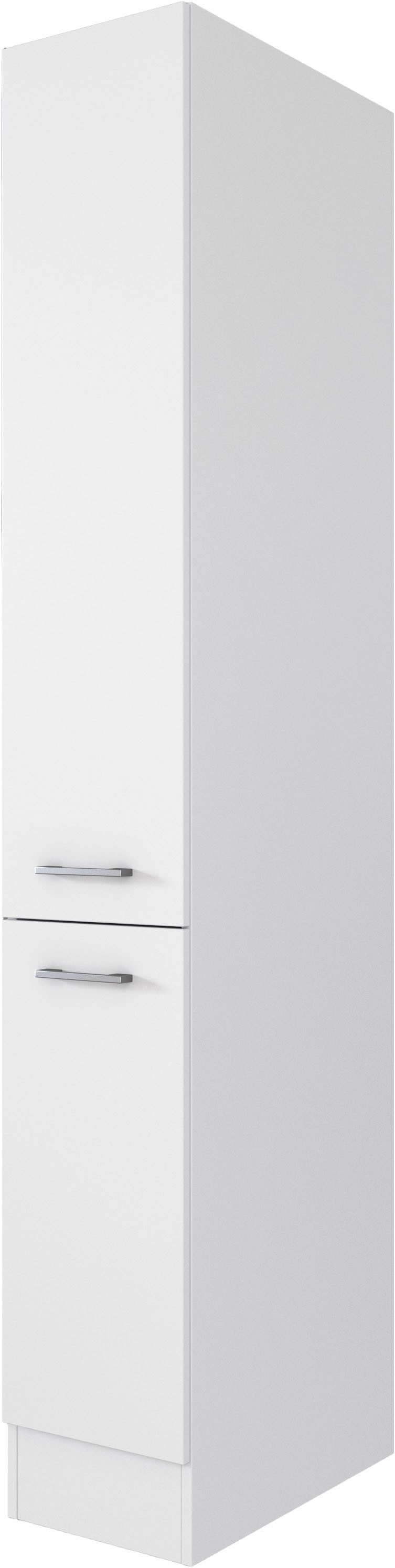 Flex-Well LUCCA multi-purpose cabinet set, 3-piece, for utility room or kitchen..., width 130 cm, (complete set, 3 pieces, consisting of: 2 storage cabinets and 1 pull-out cabinet), combination of 2 storage cabinets and 1 pull-out cabinet