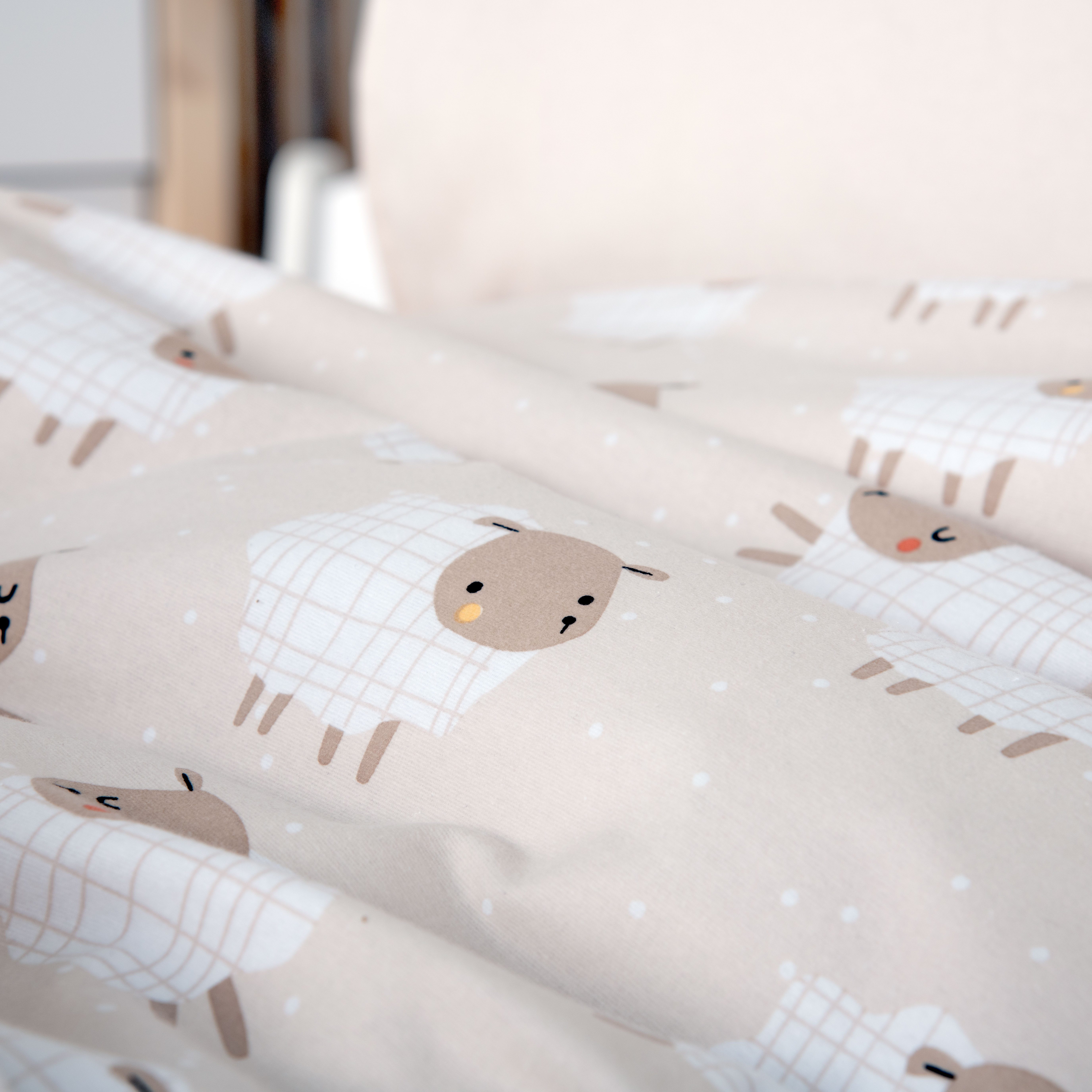 Baby Best Wendebettwäsche babybest Schäfchen, Flanell, 2 teilig, besonders kuschelig – Bild 5 von 5