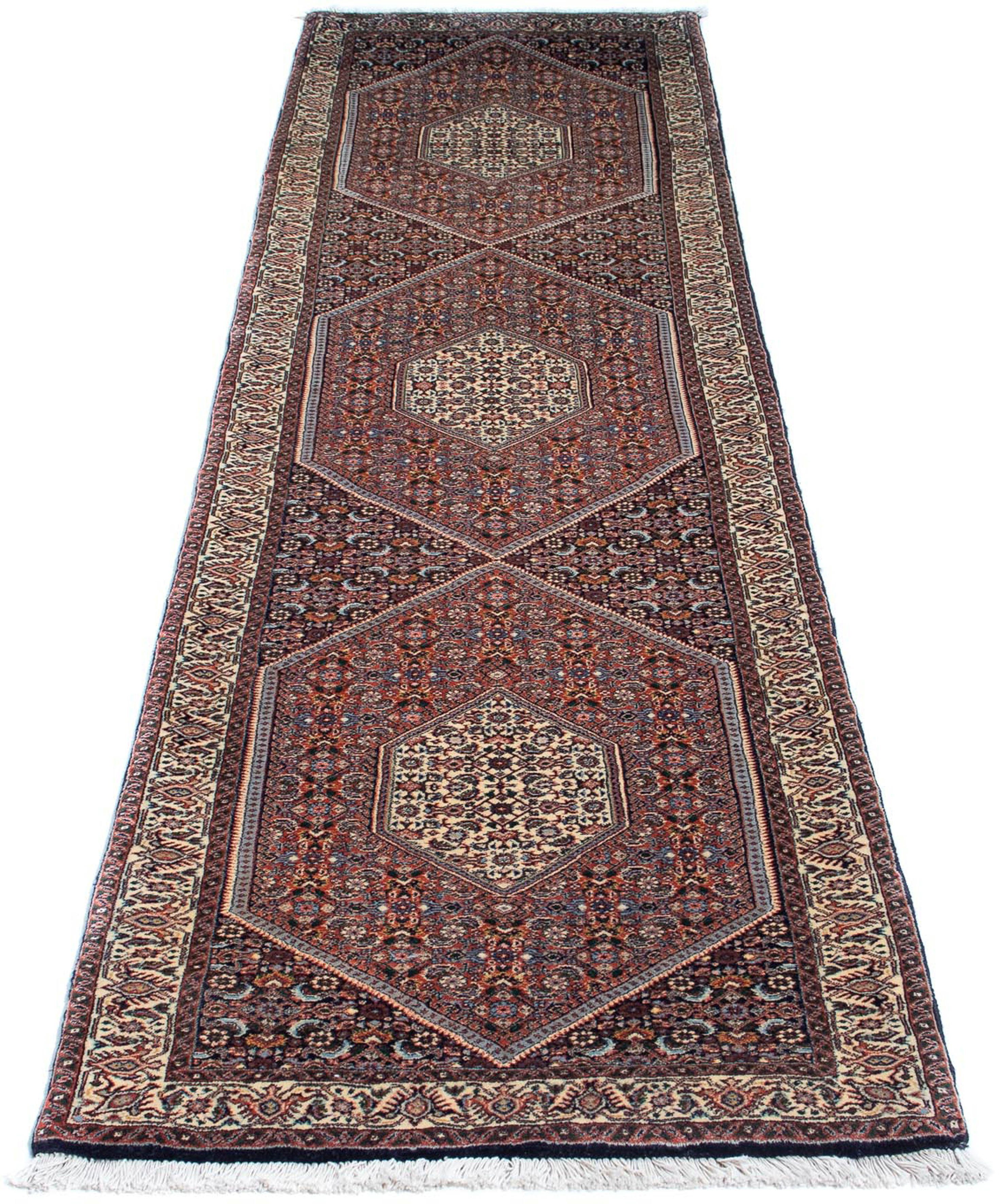 Orientteppich Perser - Bidjar - 287 x 70 cm - mehrfarbig, morgenland, rechteckig, Höhe: 15 mm, Wohnzimmer, Handgeknüpft, Einzelstück mit Zertifikat