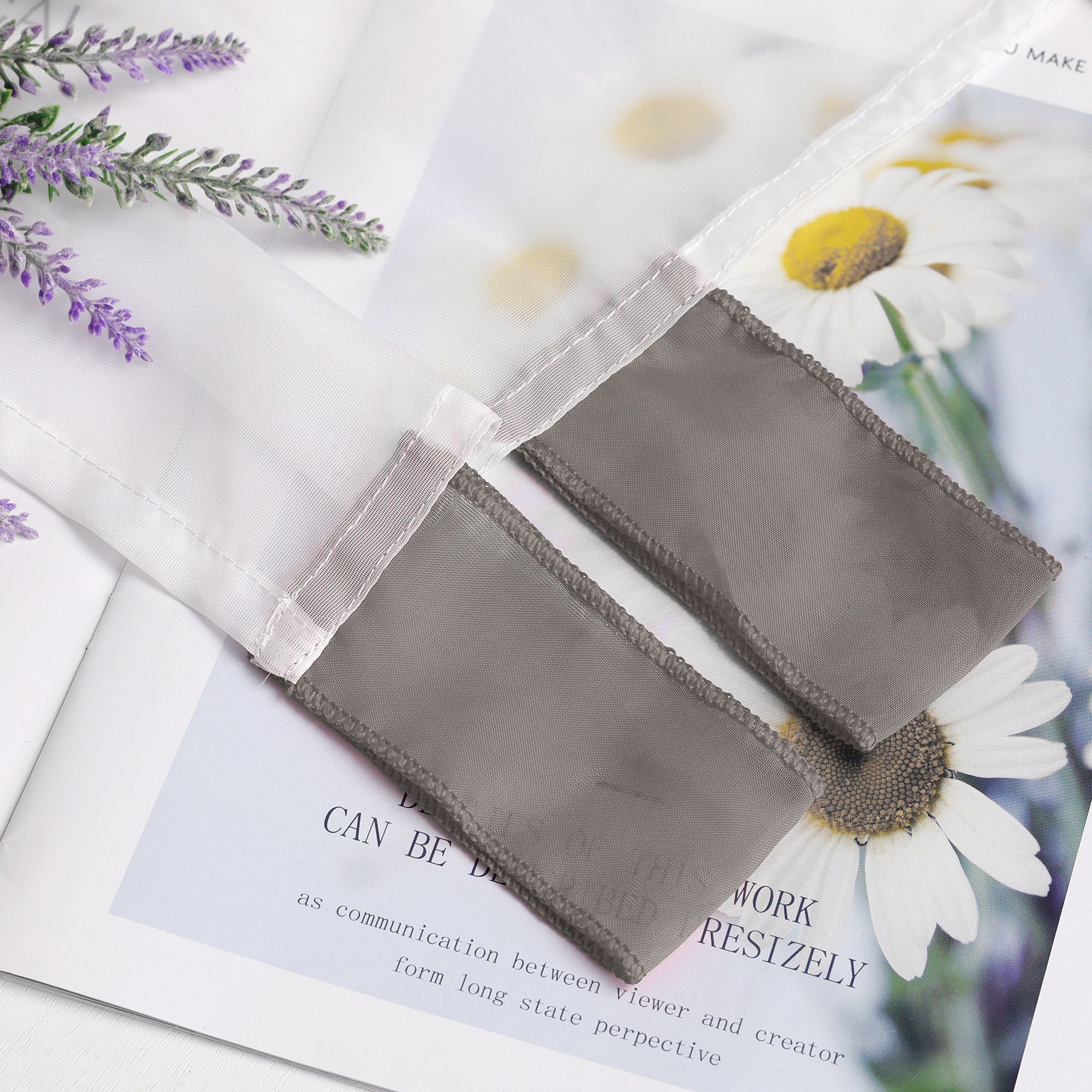 Joyswahl Raffrollo, mit Schlaufen, Voile Bindegardine, Unifarbige günstig online kaufen