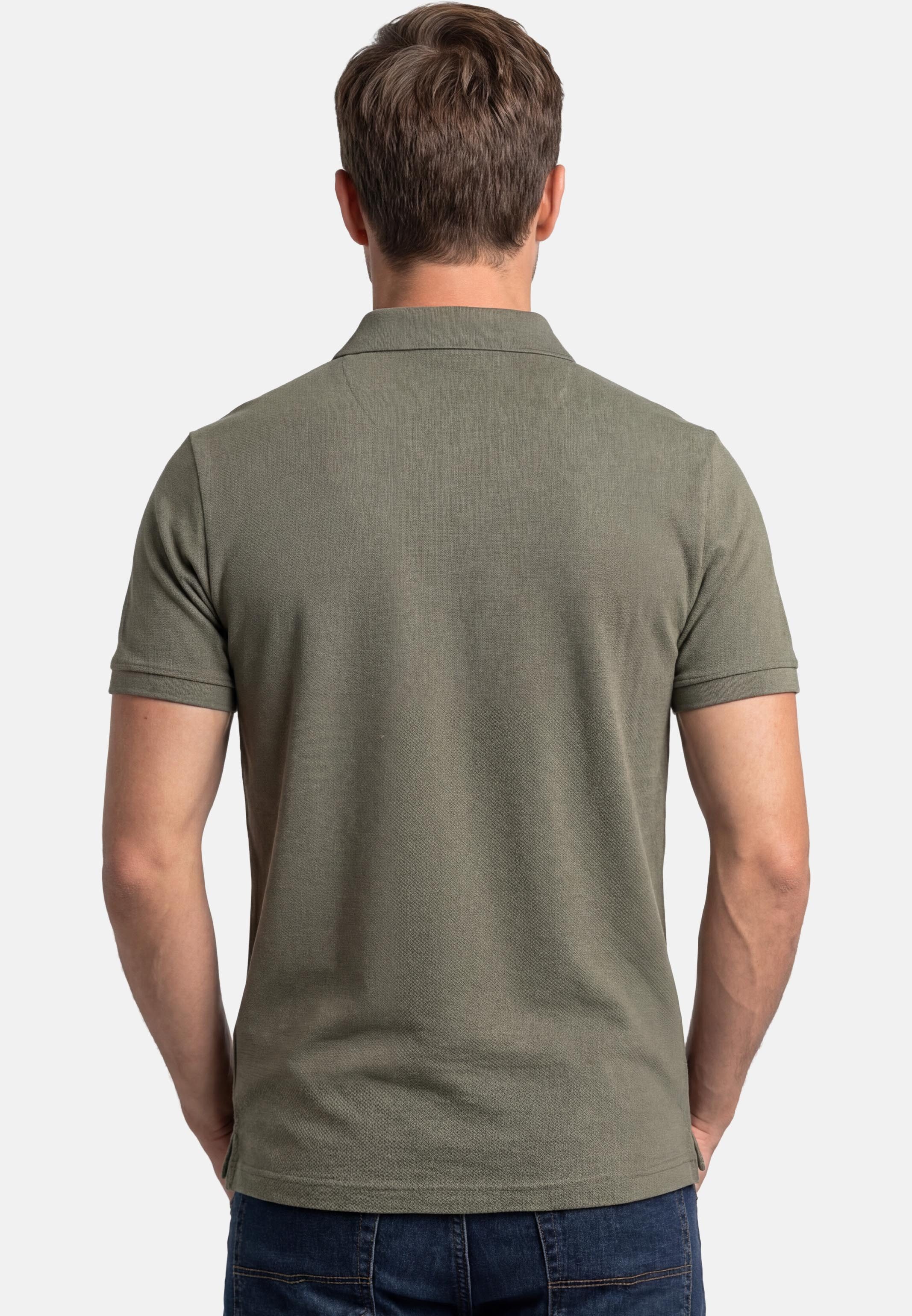 RAGMAN Poloshirt Basic (1-tlg) Poloshirt - Baumwolle - Atmungsaktiv - Dezentes Jacquard-Muster