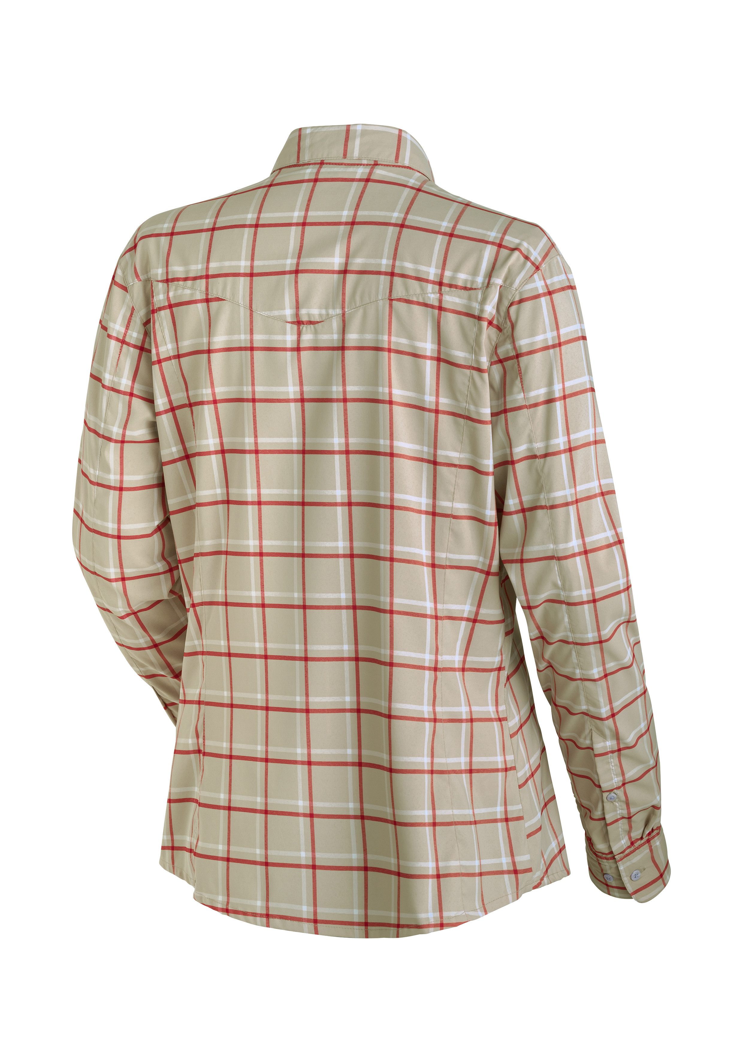 Maier Sports Funktionsbluse Kendra L/S W Damen Bluse, leichte Langarmbluse, Blusen-Shirt, Karobluse, Reg Fit – Bild 3 von 3