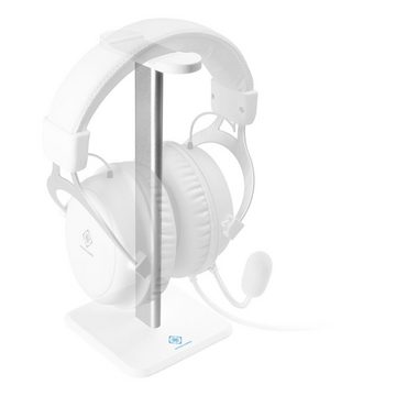 DELTACO Universal Kopfhörerständer für viele handelsüblichen Headsets Halterung, (inkl. 5 Jahre Herstellergarantie Rutschfeste Pads)