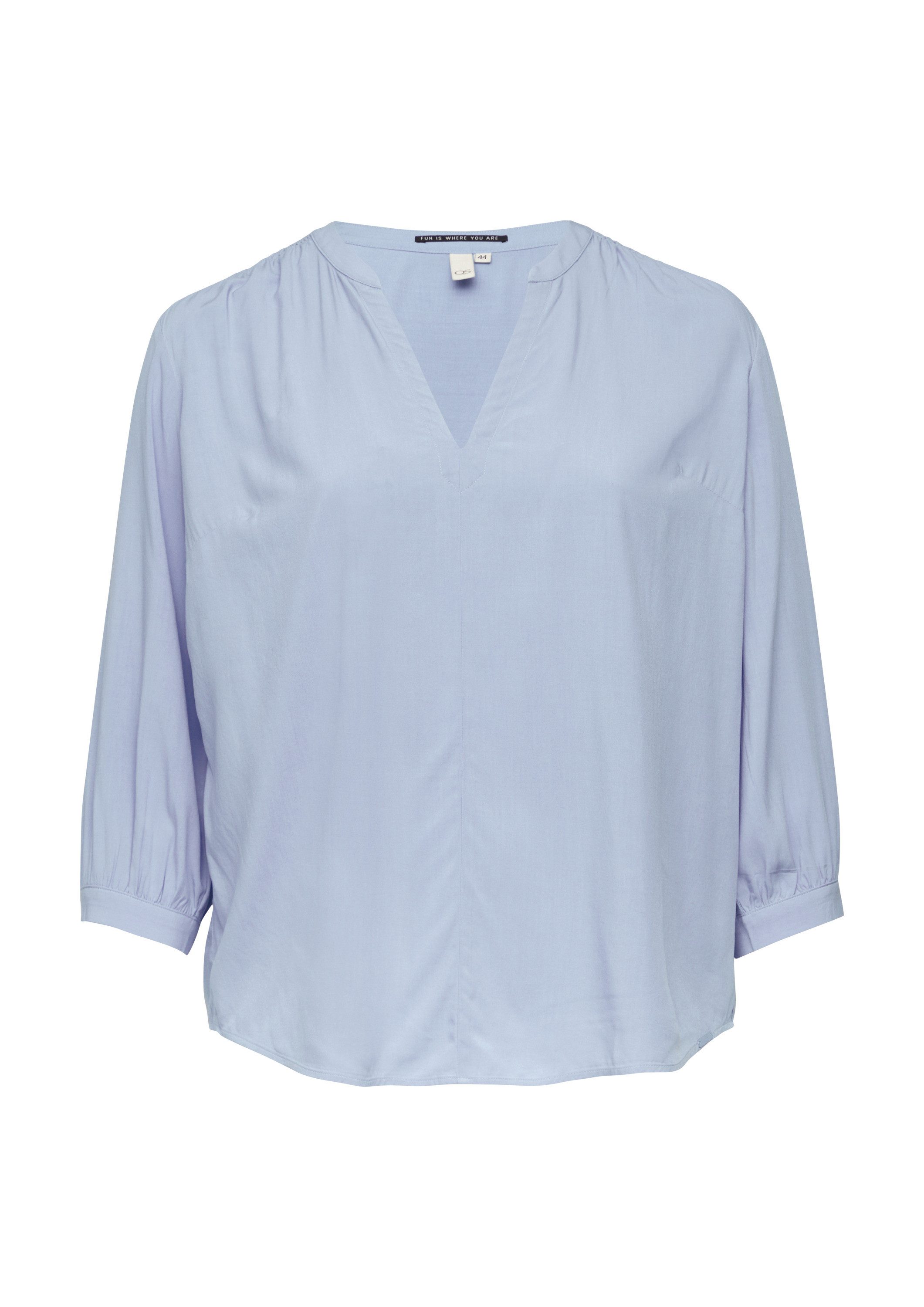 QS Kurzarmbluse Bluse Bluse aus Viskose mit Smok-Detail günstig online kaufen
