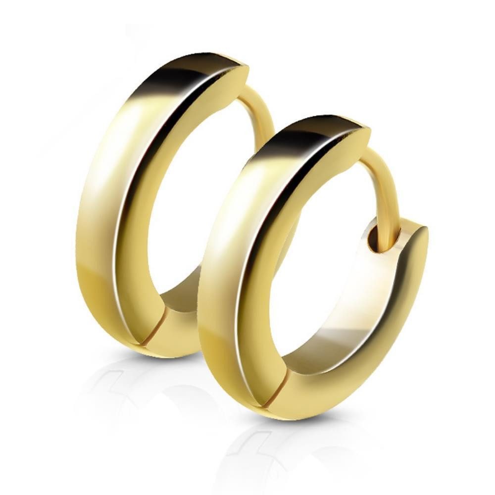 BUNGSA Creolen-Set Gold - Creolen schmal 3mm aus Edelstahl Damen (1 Paar (2 Stück), 2-tlg), Ohrschmuck Ohrringe. € 19,99