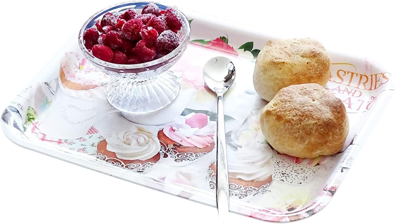 Lashuma Tablett Garten, Kunststoff, (1-tlg), Hell gelbes Dekotablett für Küche 31x23 cm