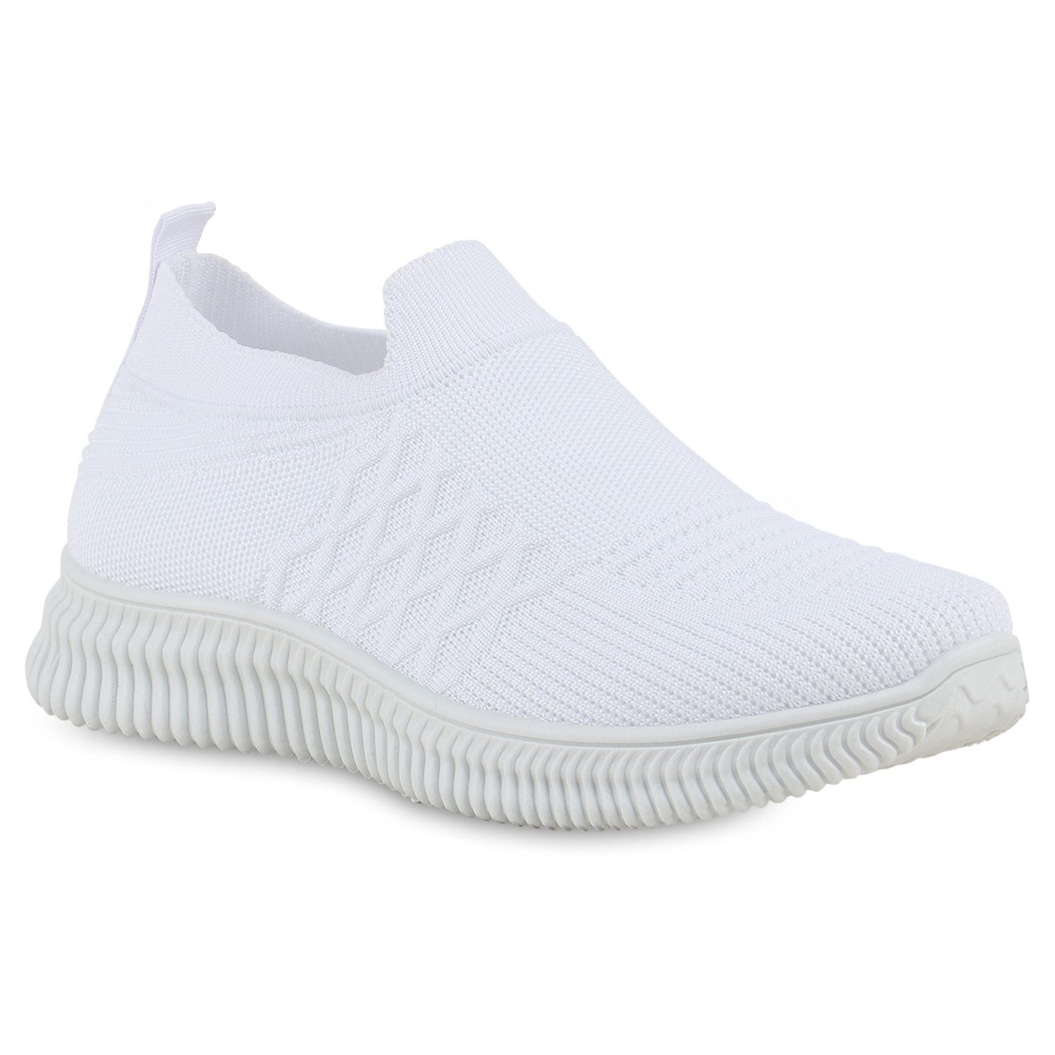 VAN HILL 841676 Laufschuh Damen Slip Ons Sportschuhe Sportliche Strick Prof günstig online kaufen