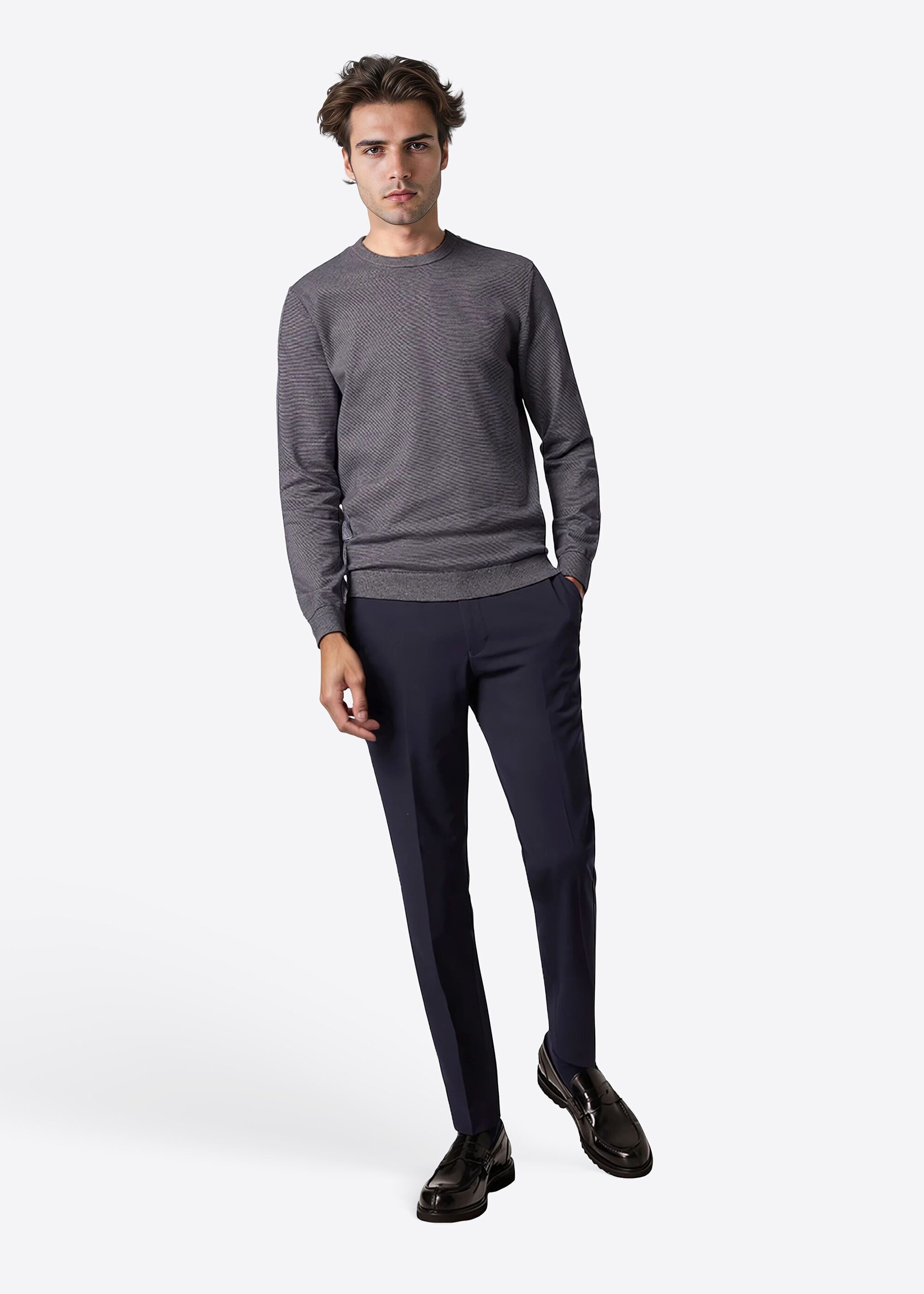 Pierre Cardin Rundhalspullover mit Rundhalsausschnitt günstig online kaufen