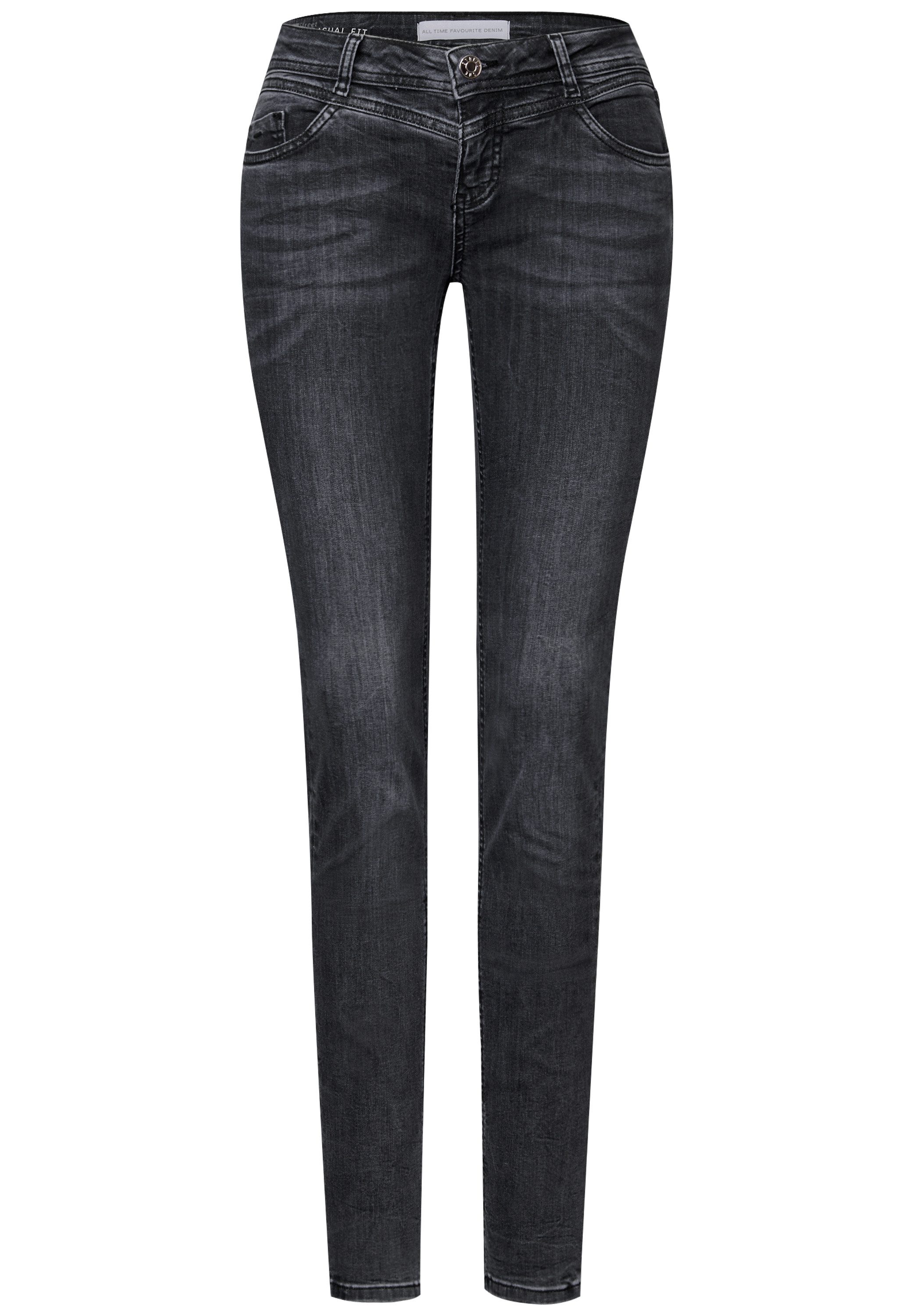 STREET ONE Comfort-fit-Jeans in grauer Waschung