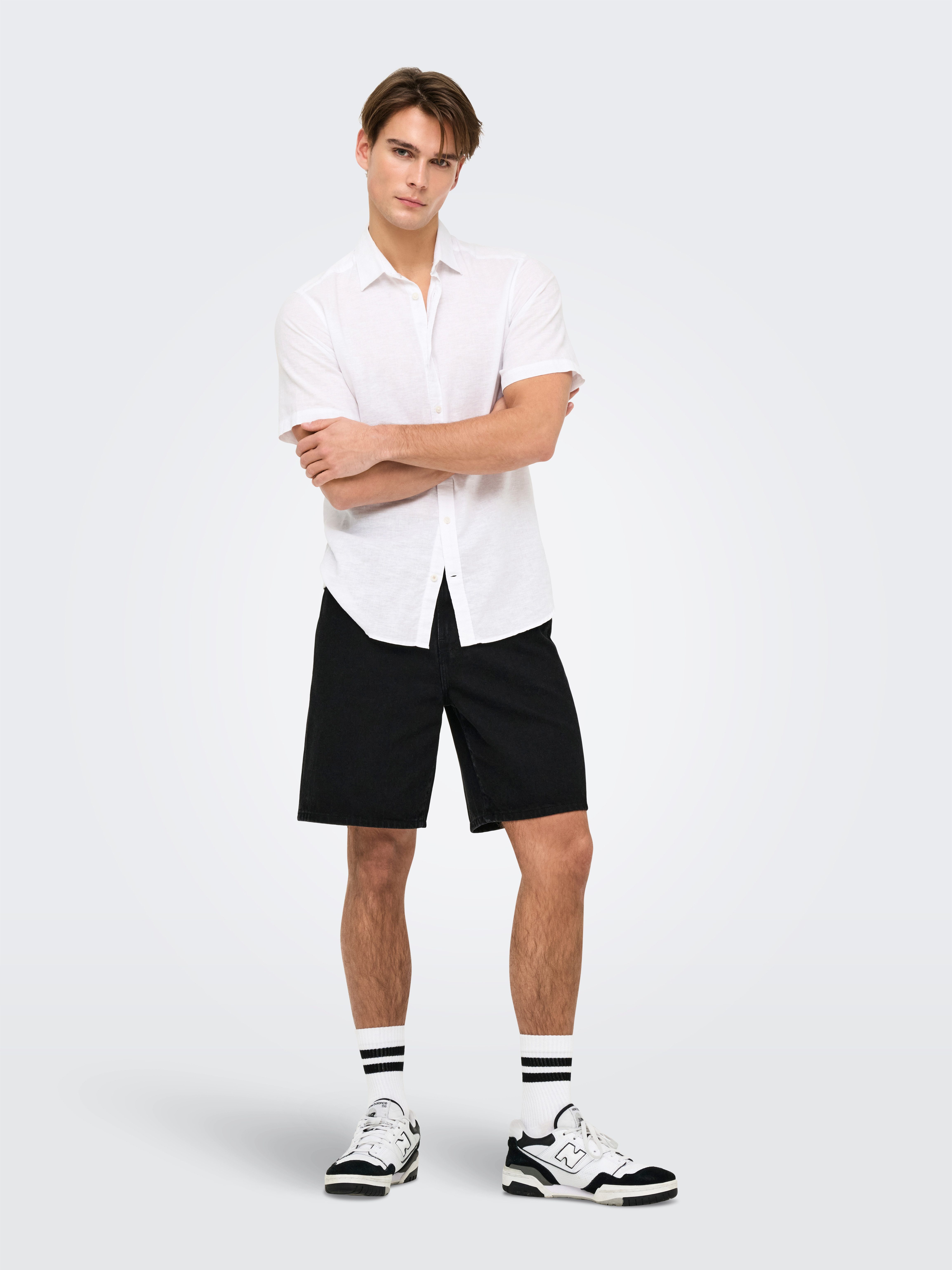 ONLY & SONS Shorts ONSFADE BLACK 9087 AZG DNM SHORTS