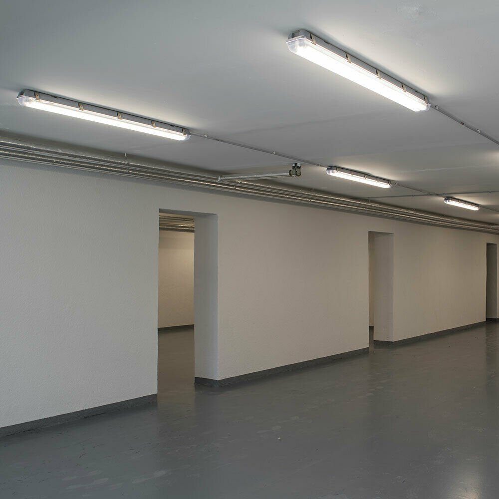 Deckenleuchte, LED Garage Feuchtraumleuchte cm etc-shop Röhre Wannenleuchte LED 120 LED