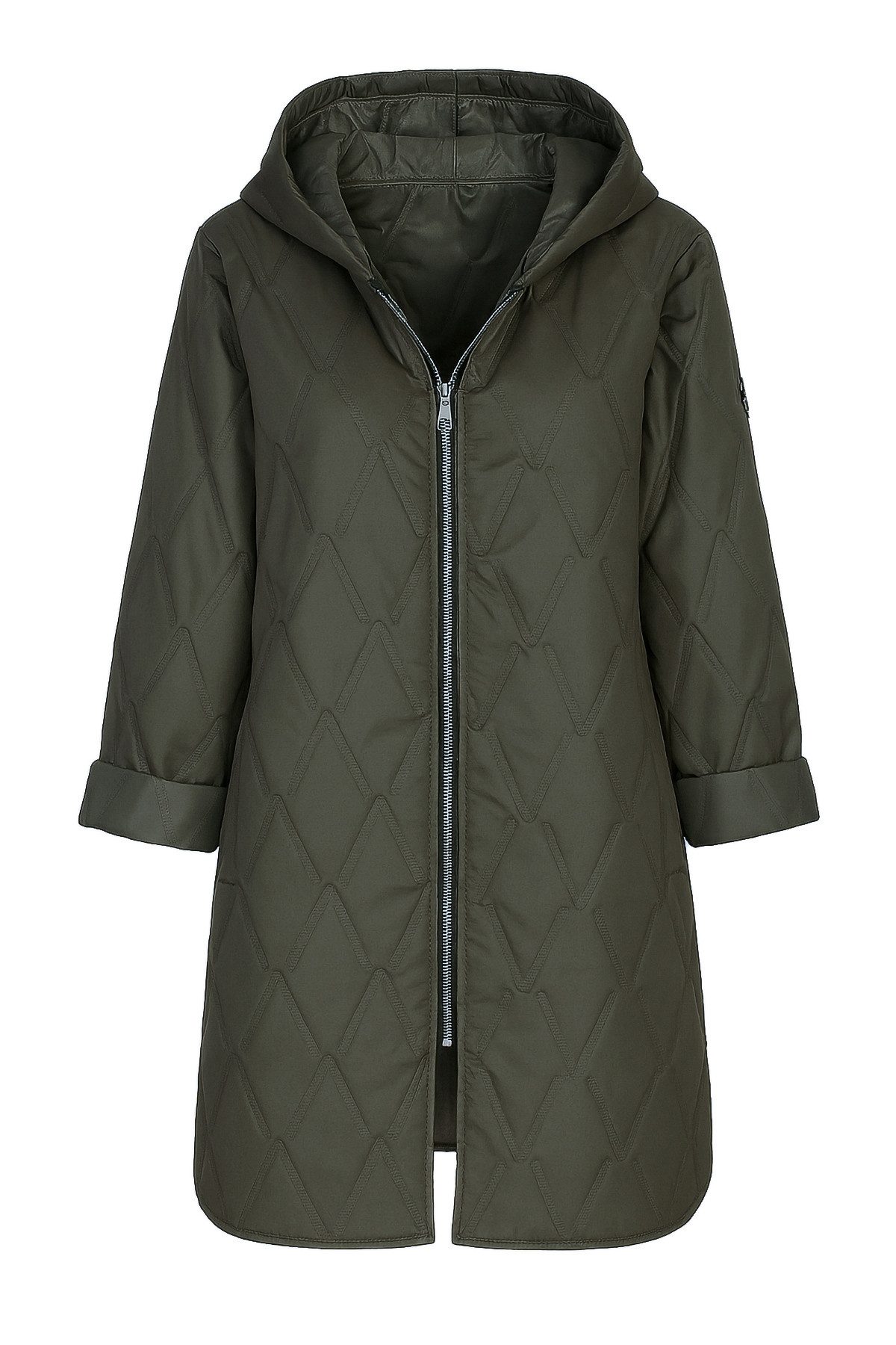 simaranda Langjacke Steppjacke lang stylischer Trenchcoat 5343 mit Kapuze günstig online kaufen