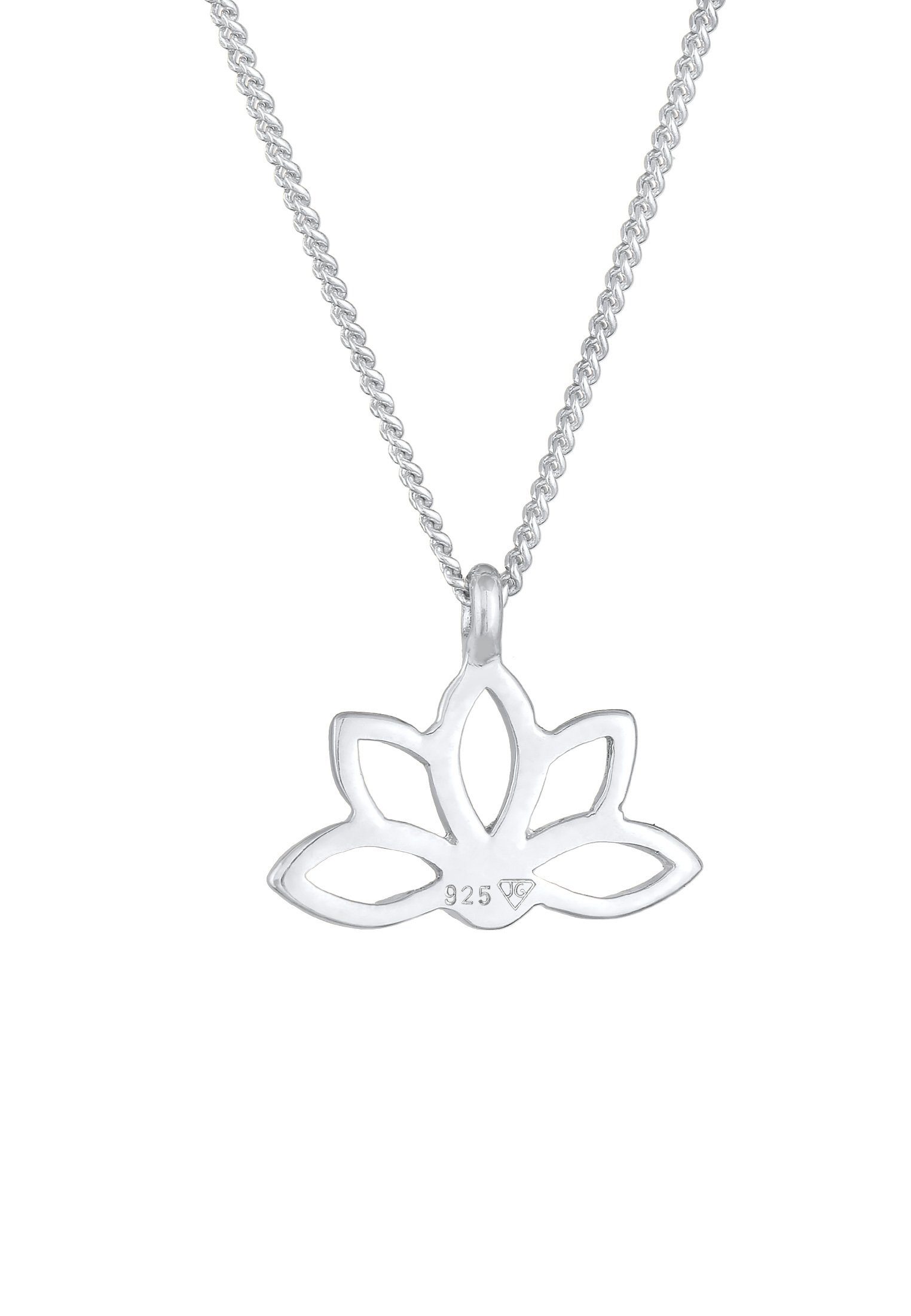 Elli Kette mit Anhänger Lotusblume Silber, Blume Spirituell Blume 925