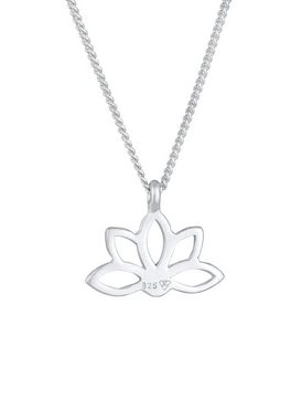 Elli Kette mit Anhänger Lotusblume Blume Spirituell 925 Silber, Blume