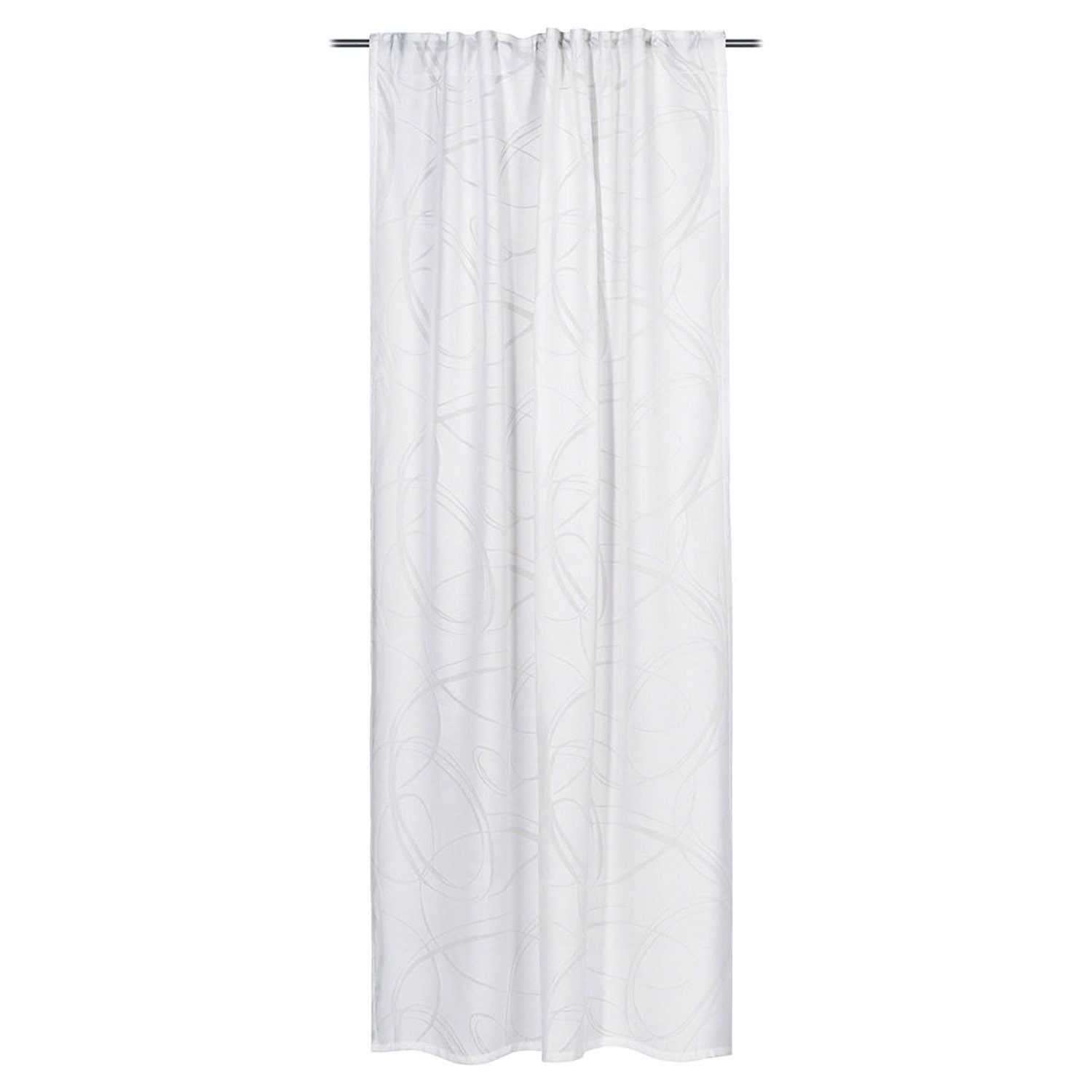 Gözze Vorhang LIMONE, Weiß, verdeckte Schlaufen, (1 St), verdeckte Schlaufen, halbtransparent, Polyester, 140 x 245 cm