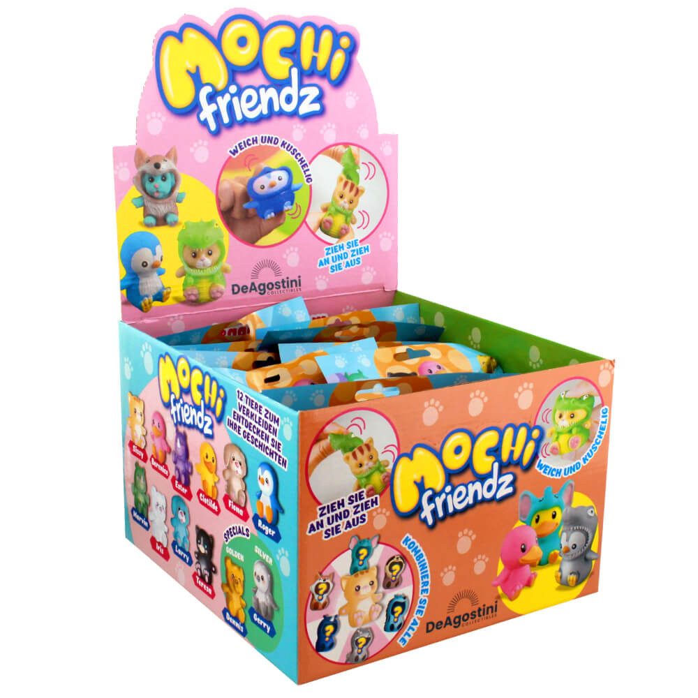 DeAgostini Spielfigur DeAgostini Mochi Friendz Sammelfigur mit Wendekostüm Figur -, 1 Display (18 Tüten)