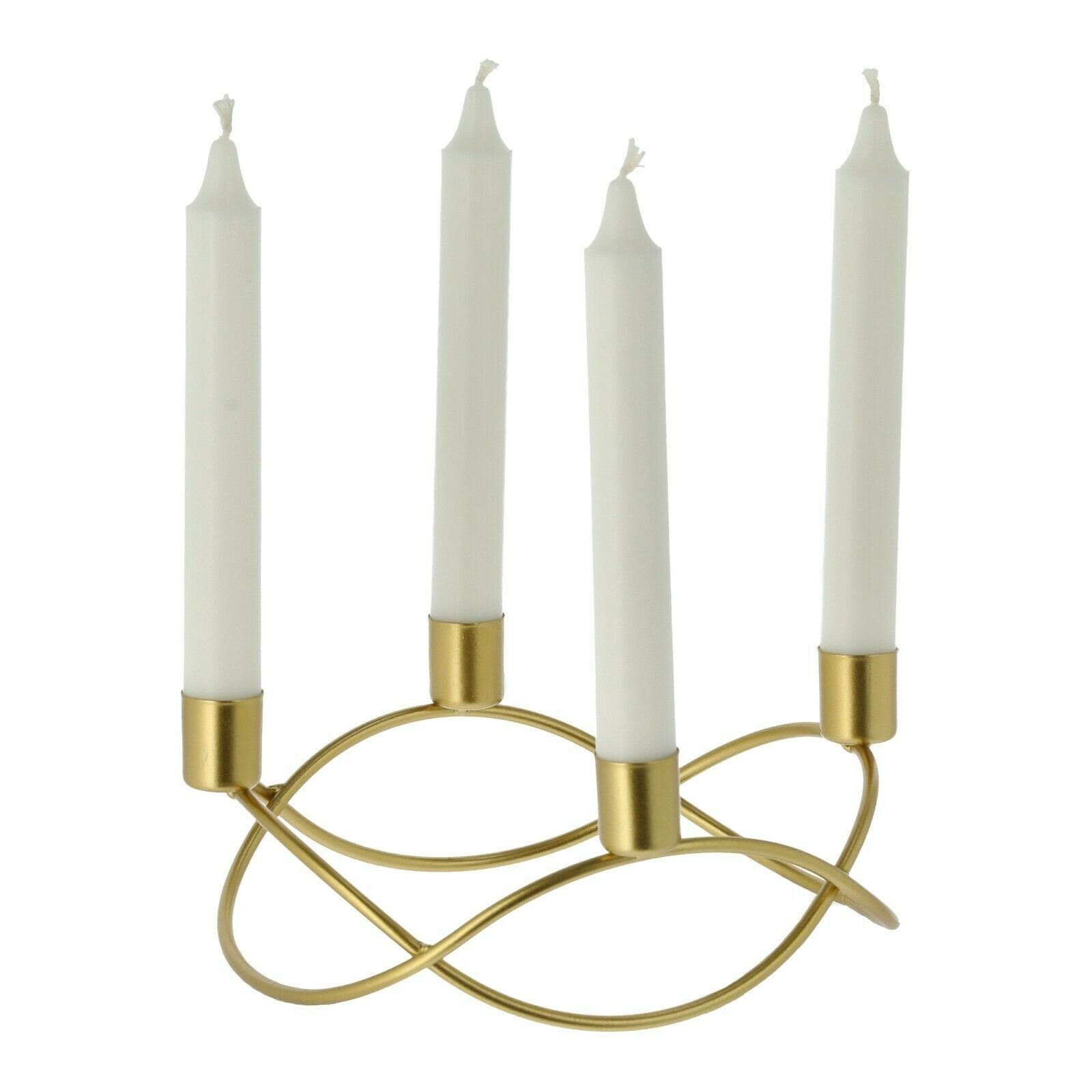 Meinposten Kerzenständer Kerzenhalter gold (1 Kerzenleuchter oder 21 schwarz Adventskranz Ø St) cm