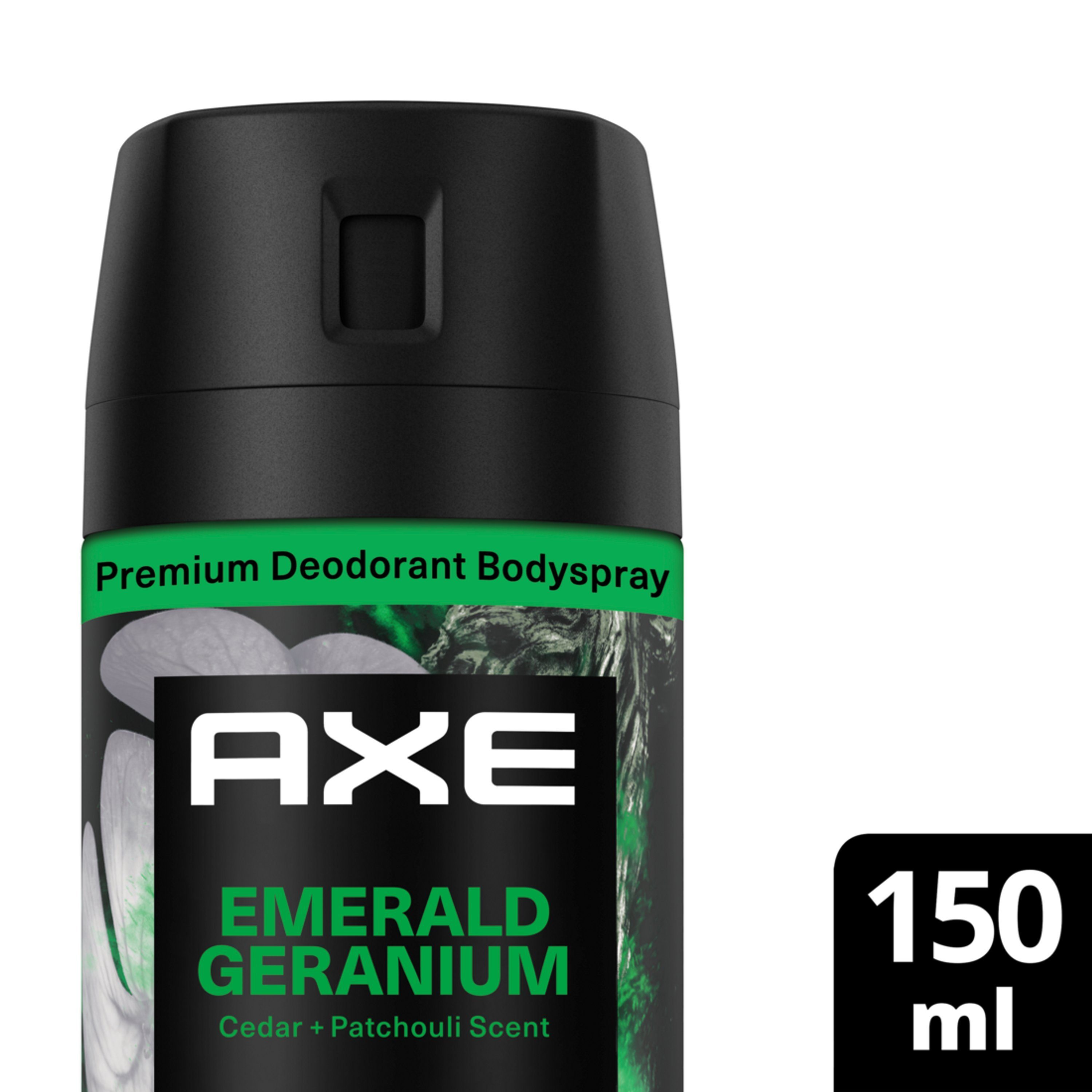 axe Bodyspray Aluminiumsalze 12x150ml Emerald Deo-Set Premium Geranium ohne Deo