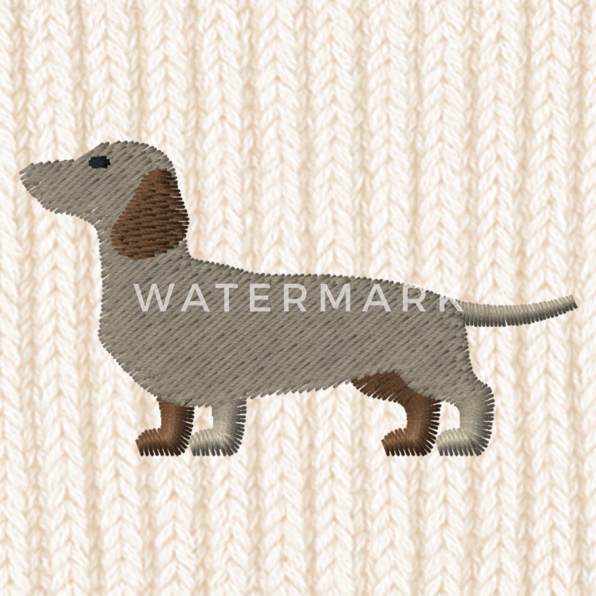 Spreadshirt Beanie Dackel Stickerei Fisherman Beanie Bio Mütze (1-St) günstig online kaufen