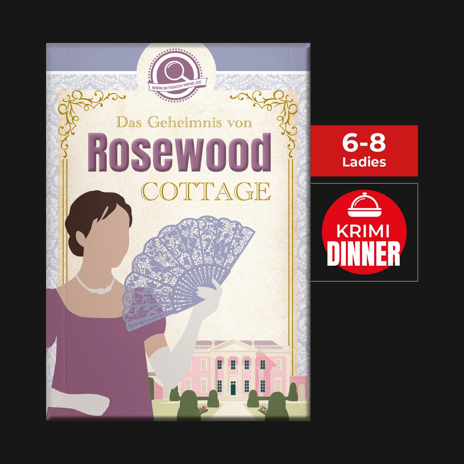 mitmach-krimi Spiel Rosewood Cottage - Krimi Dinner für 6-8 Ladies - Regency 1815, Rosewood Cottage