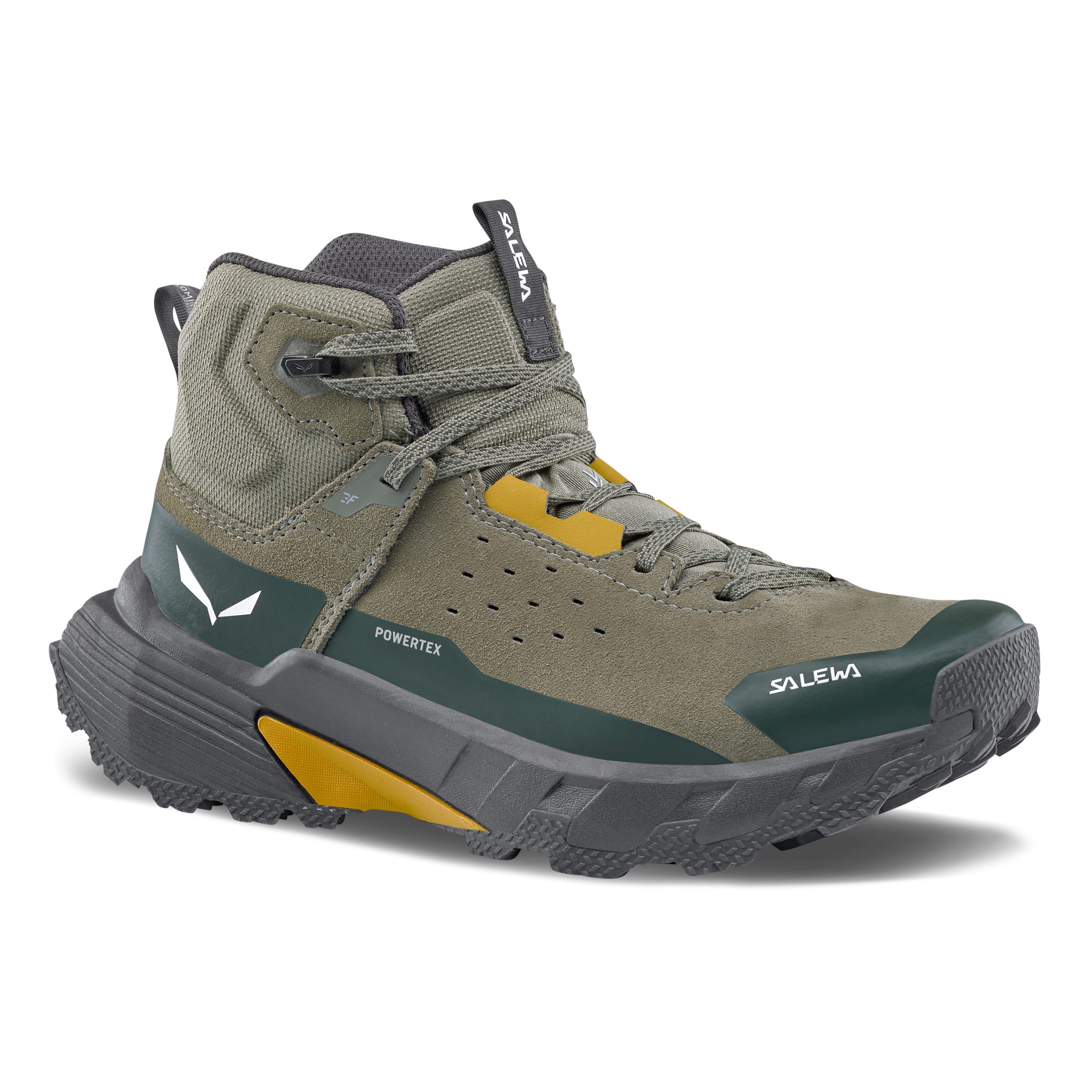 Salewa PEDROC 2 LEATHER MID PTX M FADED GREEN/DARK OLIVE Laufschuh
