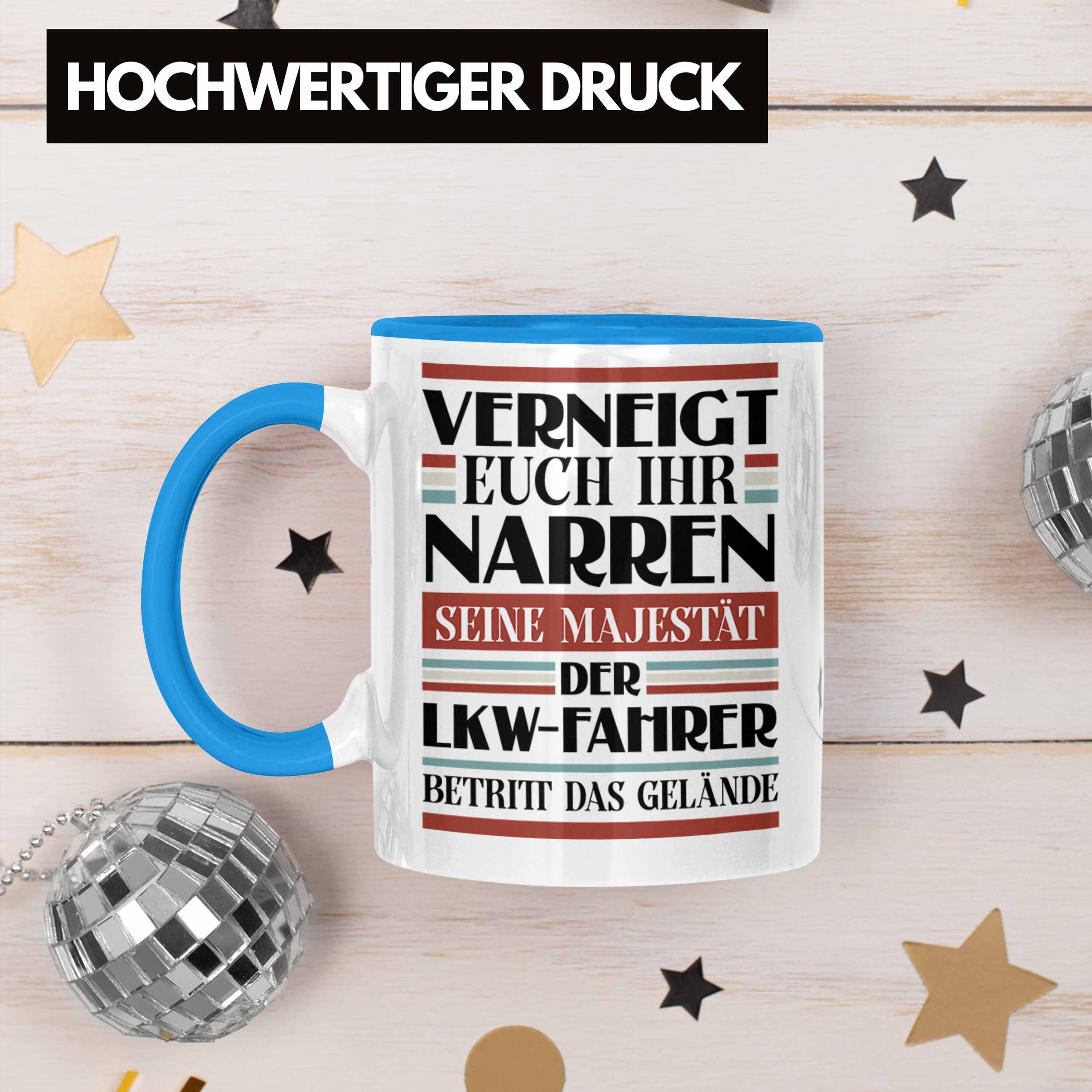 Spruch Mann Geschenk Geschenkidee - Geschenke Blau Lustig Tassen Fahrer Tasse LKW Lkwfahrer mit Zubehör Tasse Trendation Trendation