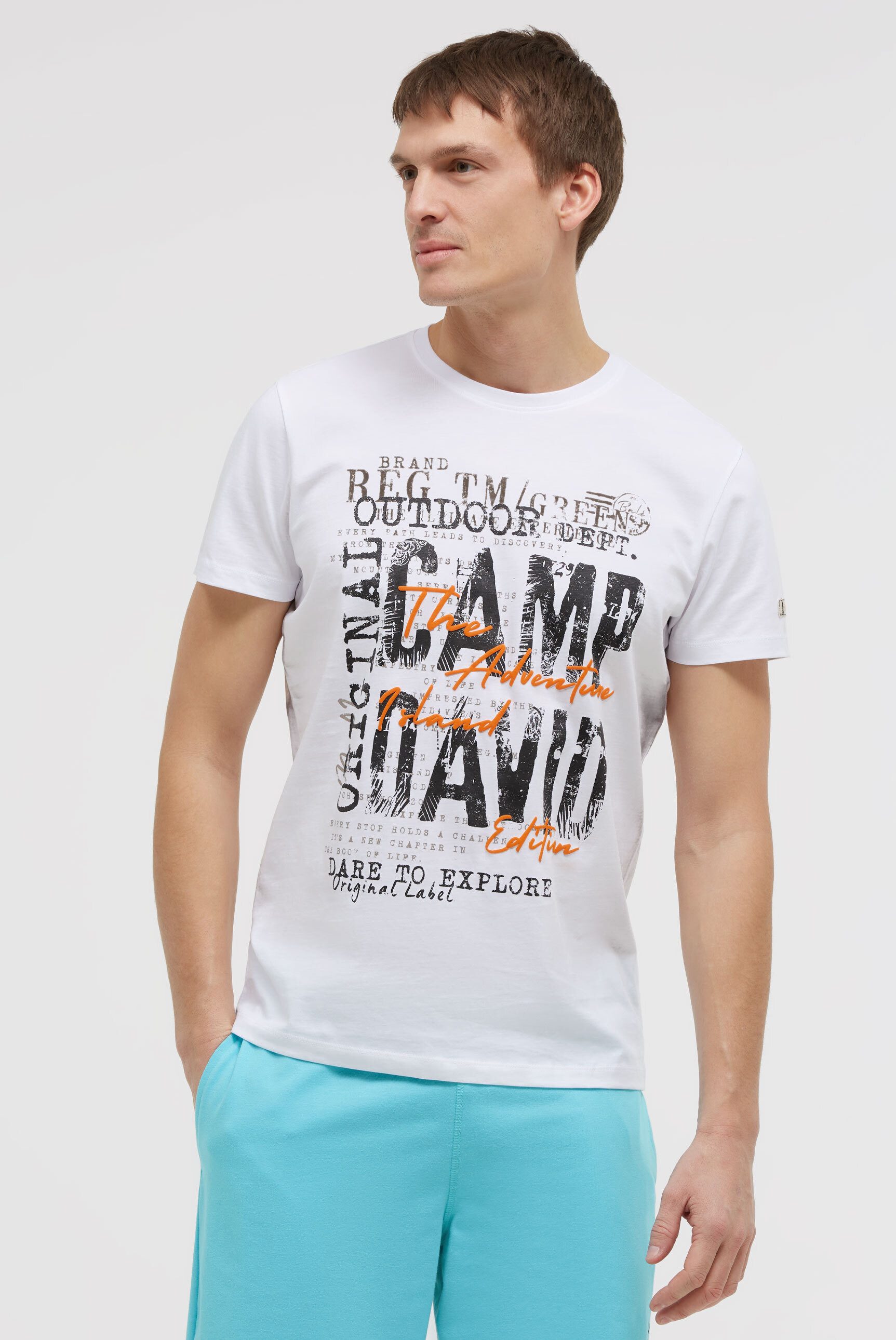 CAMP DAVID Rundhalsshirt mit Necktape